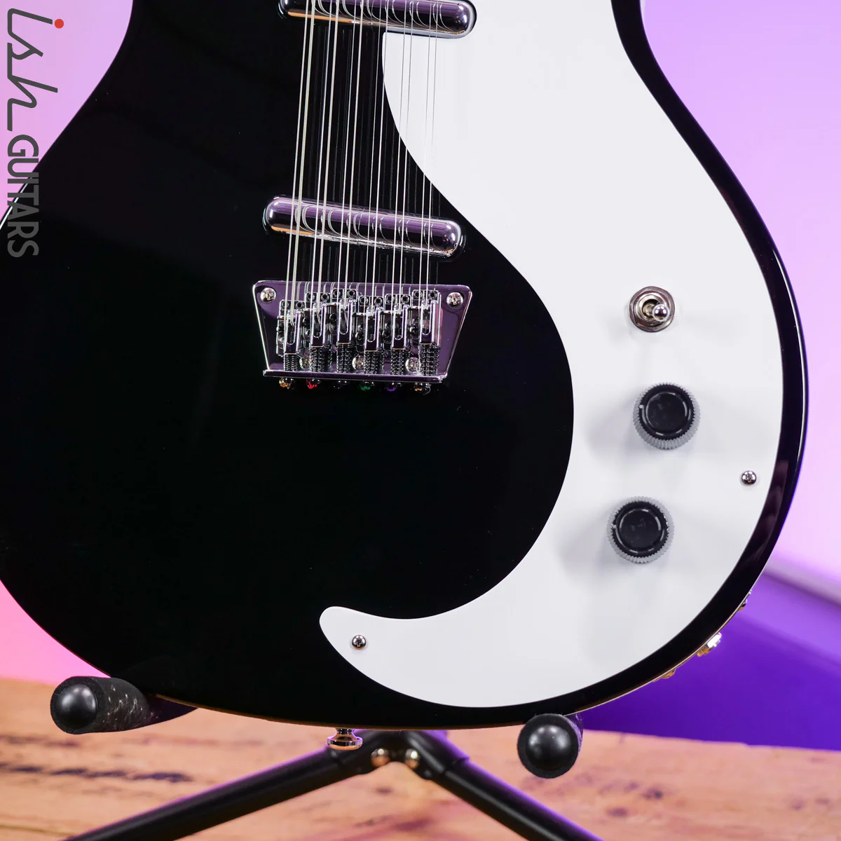 Danelectro 12SDC 12-String Electric Guitar Black - Image 4