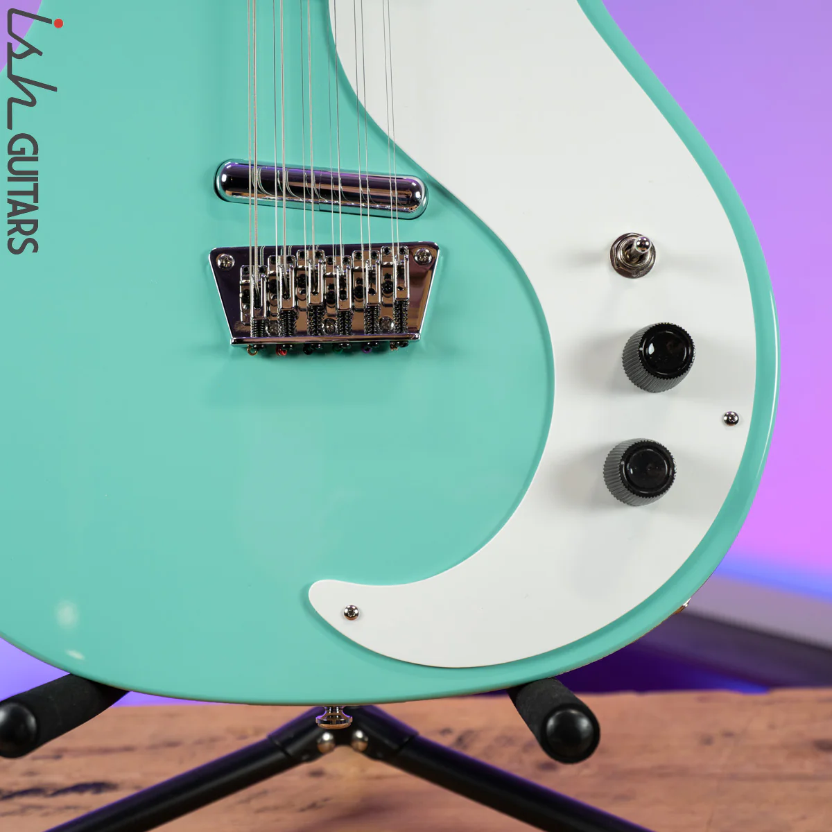 Danelectro 12SDC 12-String Electric Guitar Aqua - Image 4