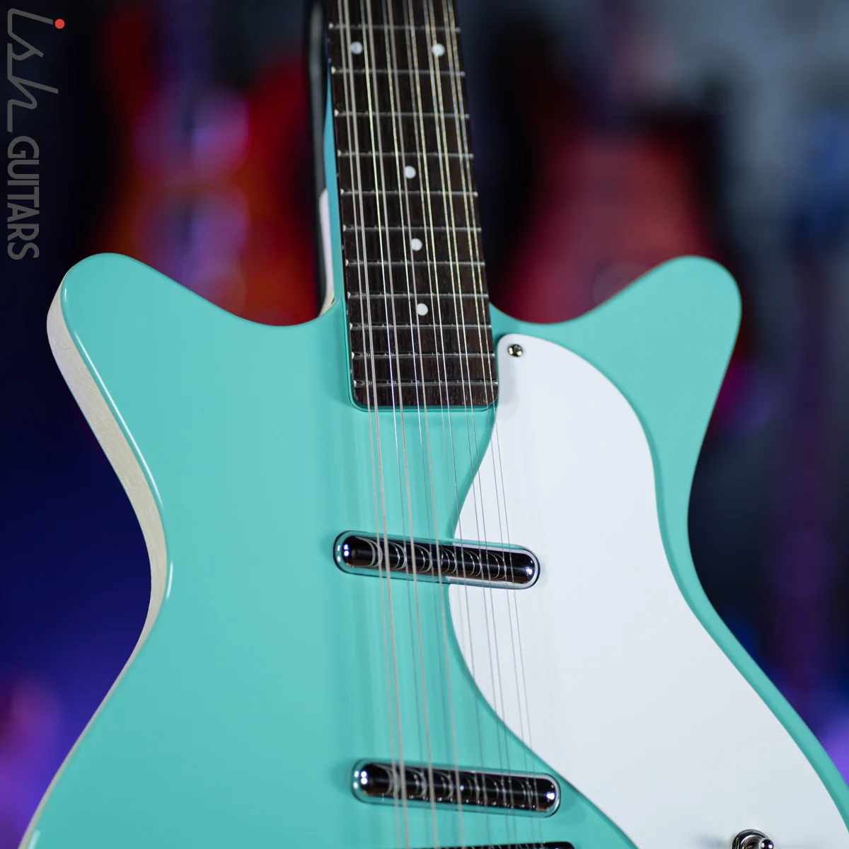 Danelectro 12SDC 12-String Electric Guitar Aqua - Image 5