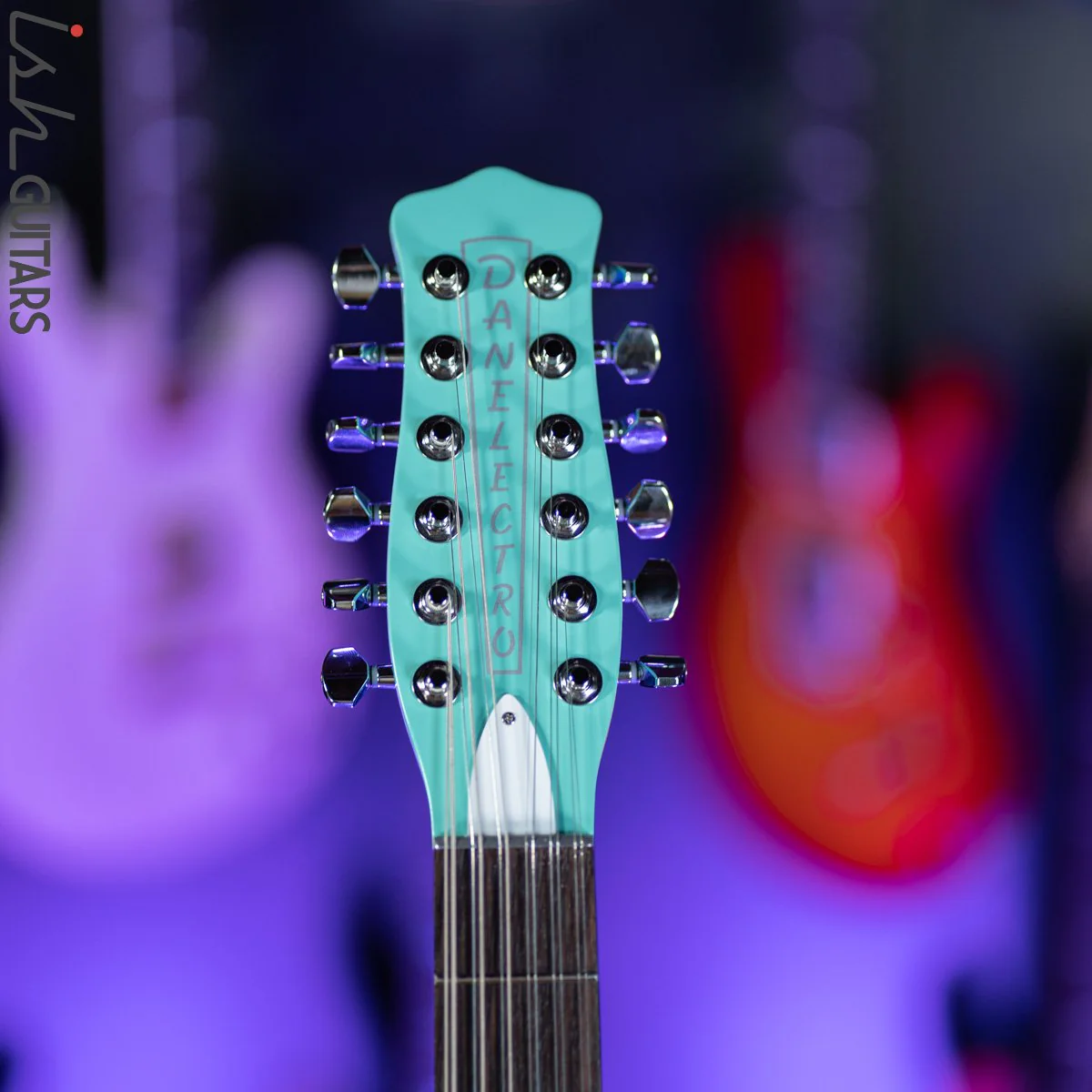 Danelectro 12SDC 12-String Electric Guitar Aqua - Image 6