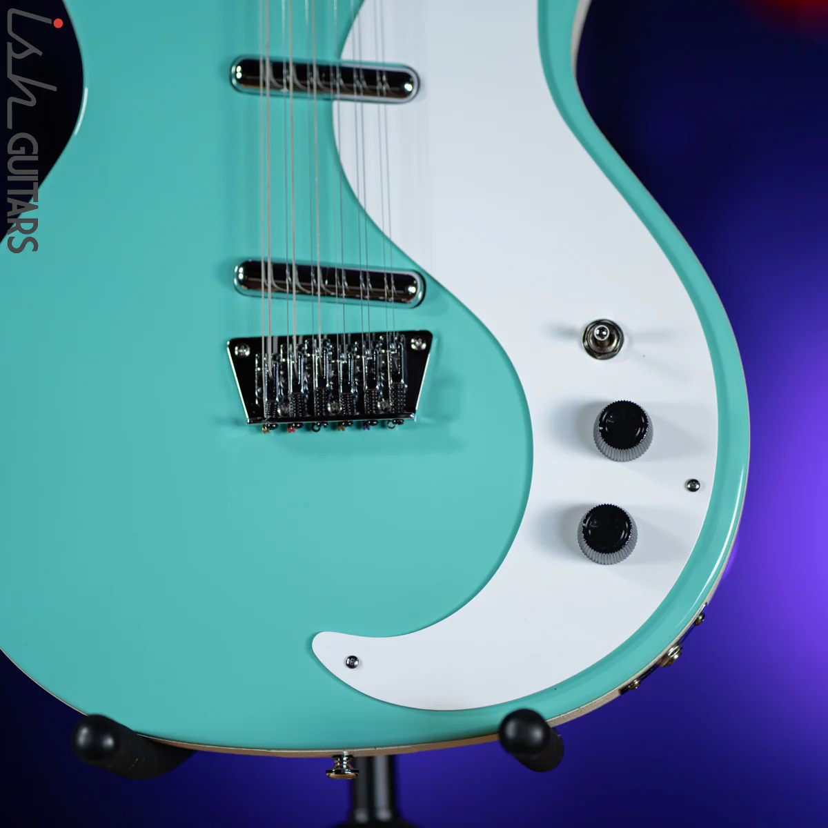 Danelectro 12SDC 12-String Electric Guitar Aqua - Image 4