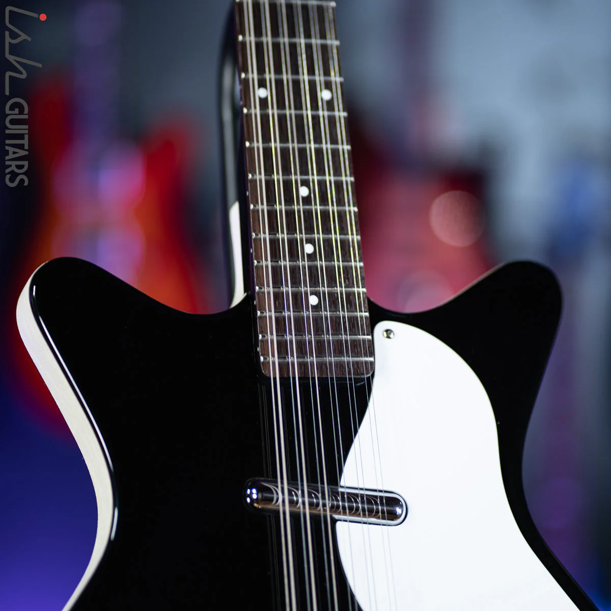 Danelectro 12SDC 12-String Electric Guitar Black - Image 5