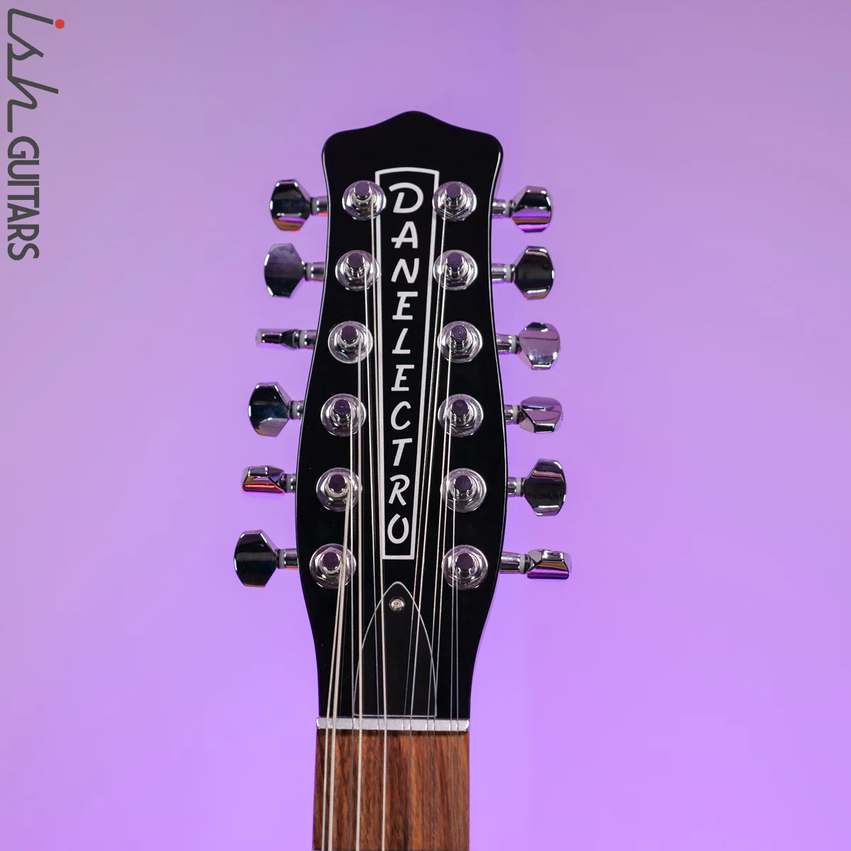 Danelectro 12SDC 12-String Electric Guitar Black - Image 7