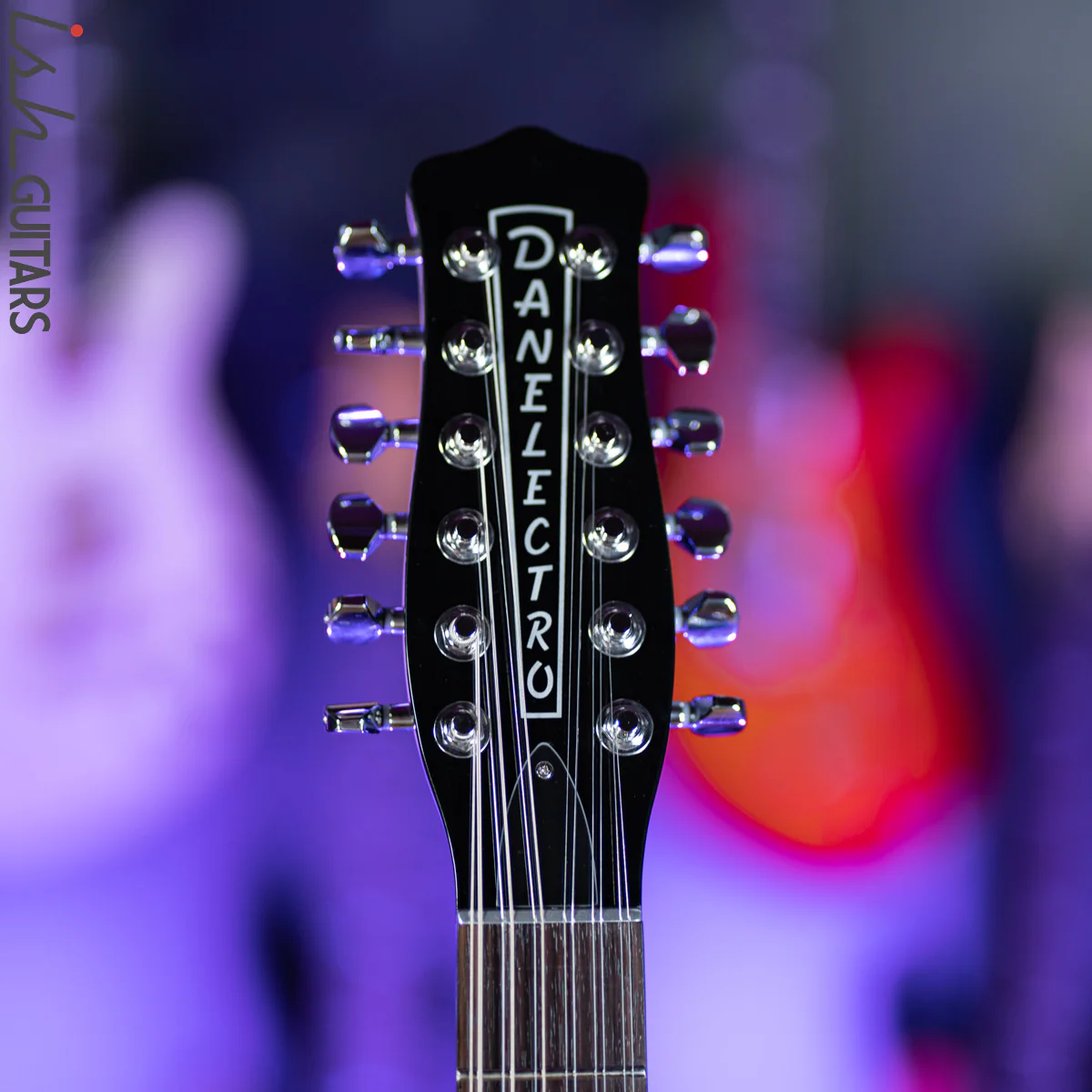 Danelectro 12SDC 12-String Electric Guitar Black - Image 6