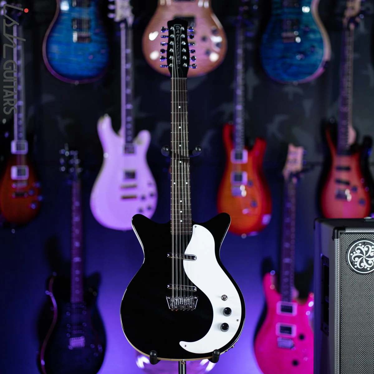 Danelectro 12SDC 12-String Electric Guitar Black - Image 3