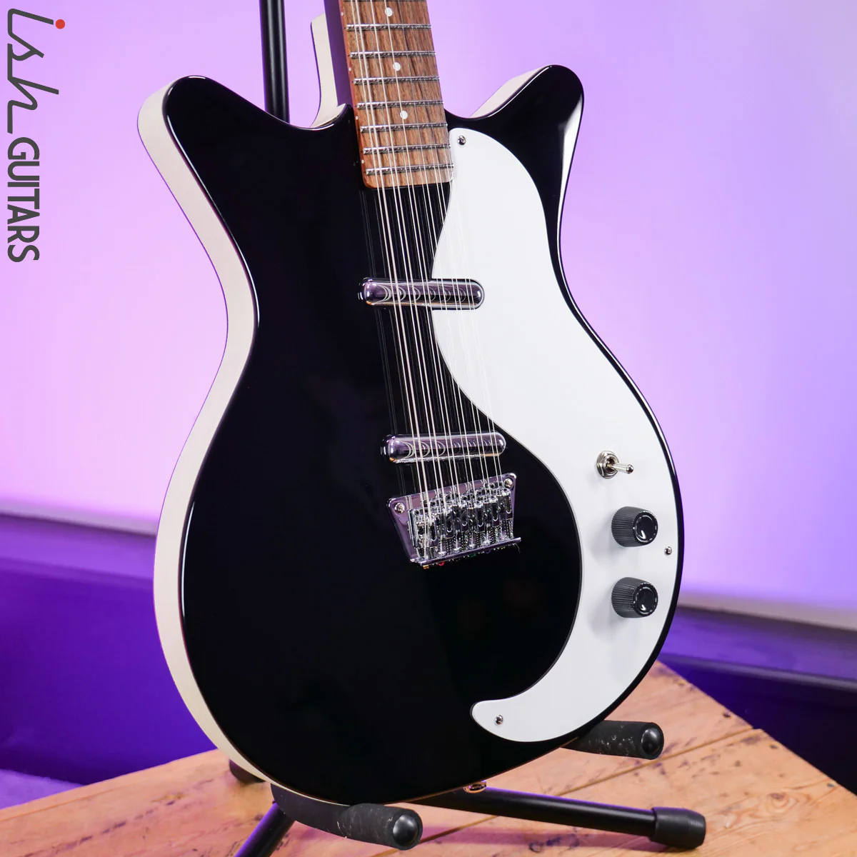 Danelectro 12SDC 12-String Electric Guitar Black - Image 5