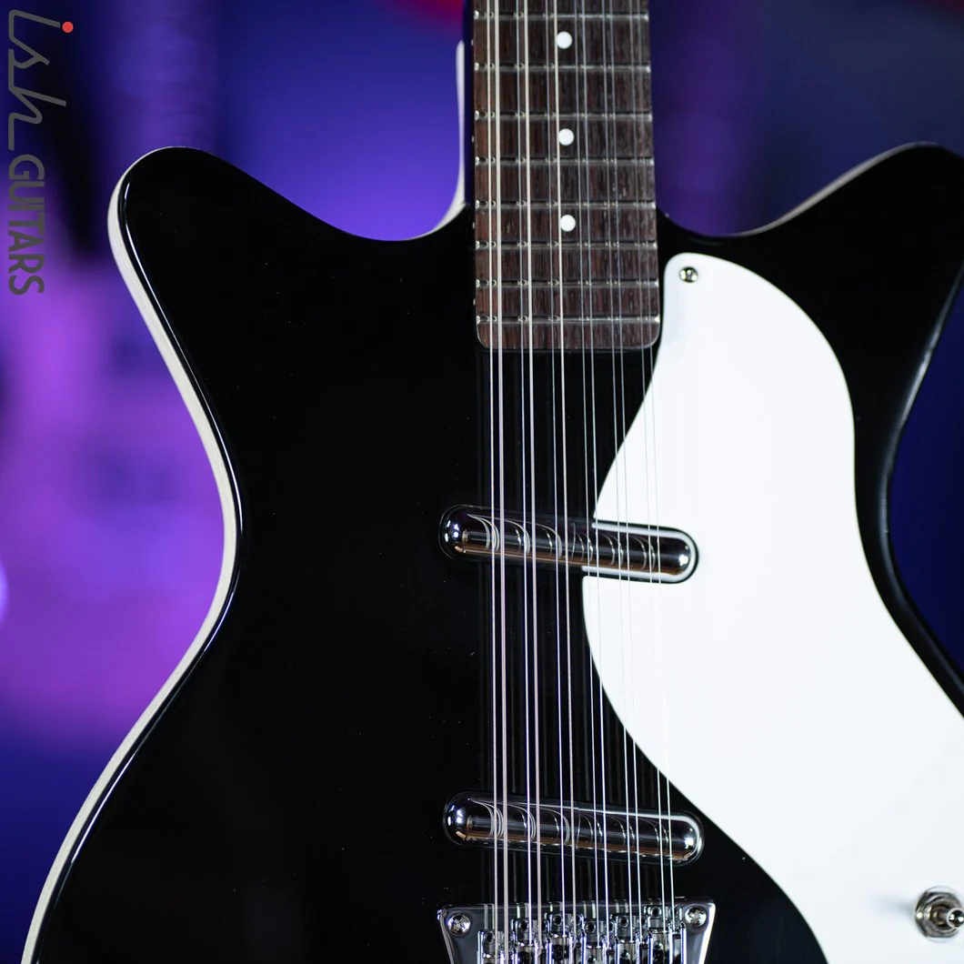 Danelectro 12SDC 12-String Electric Guitar Black - Image 5