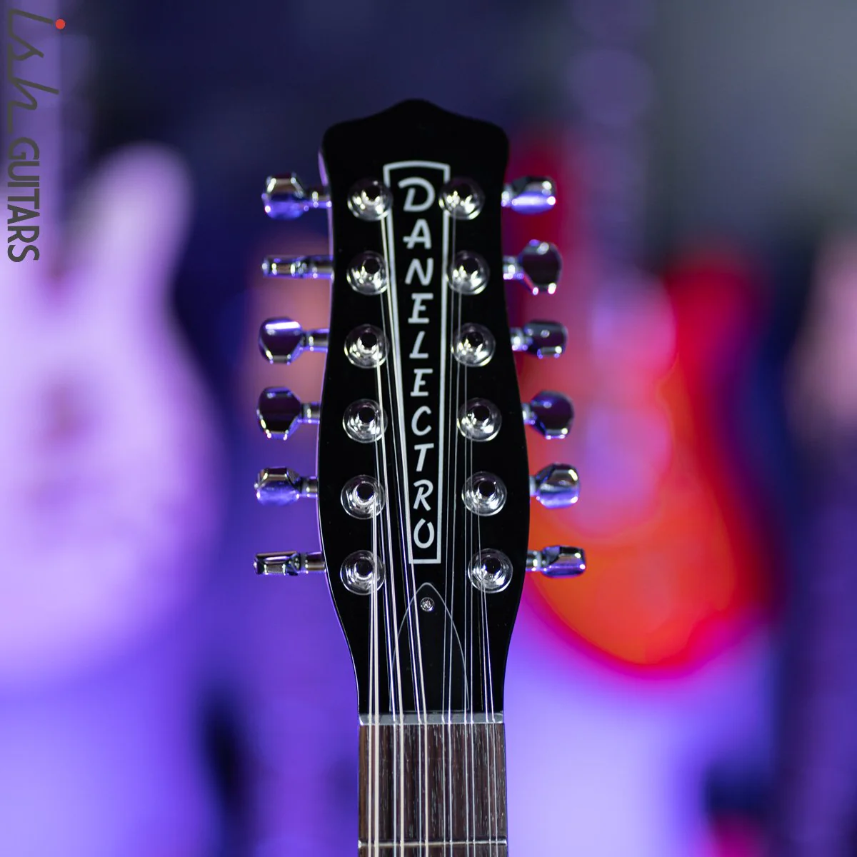 Danelectro 12SDC 12-String Electric Guitar Black - Image 6