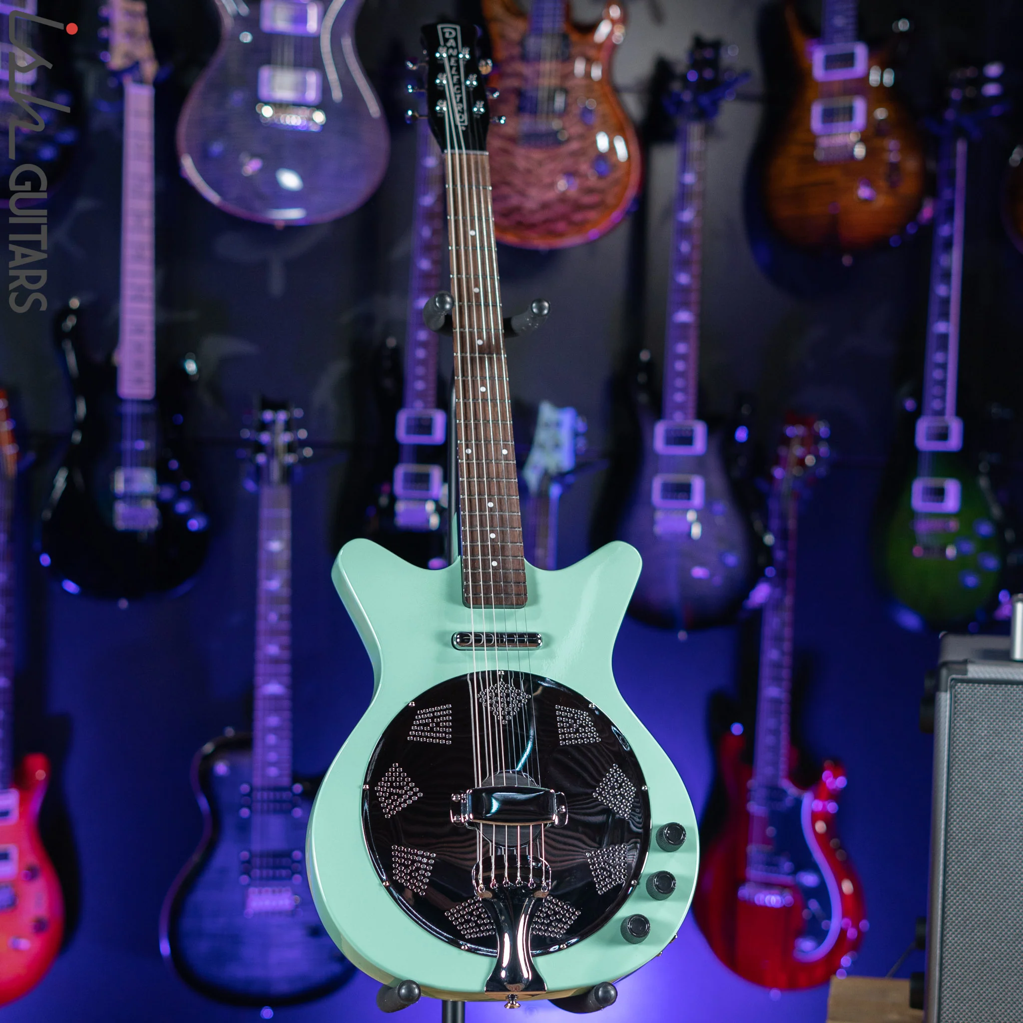 Danelectro '59 Resonator Electric Guitar Vintage Aqua - Image 2