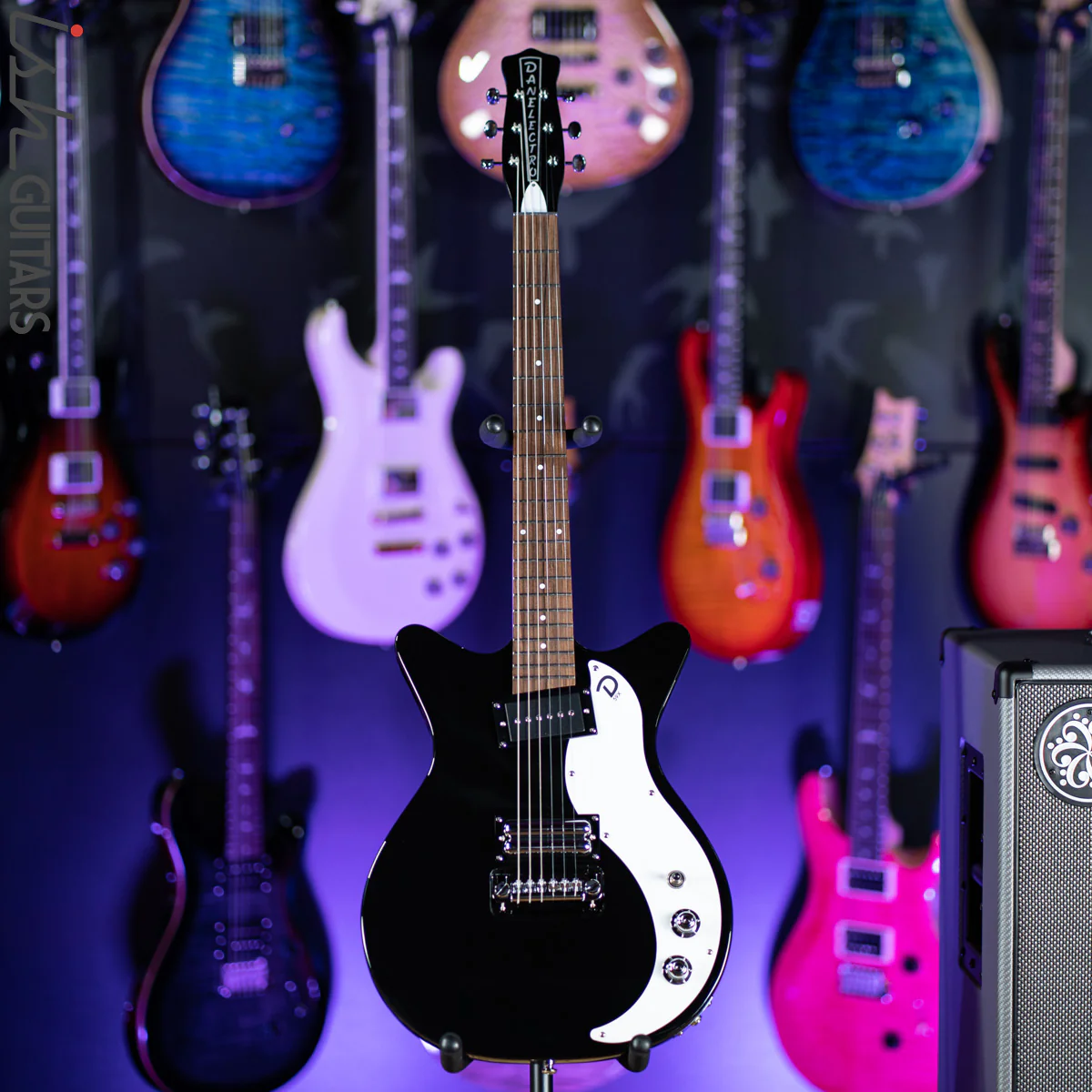 Danelectro '59X Black Electric Guitar - Image 2