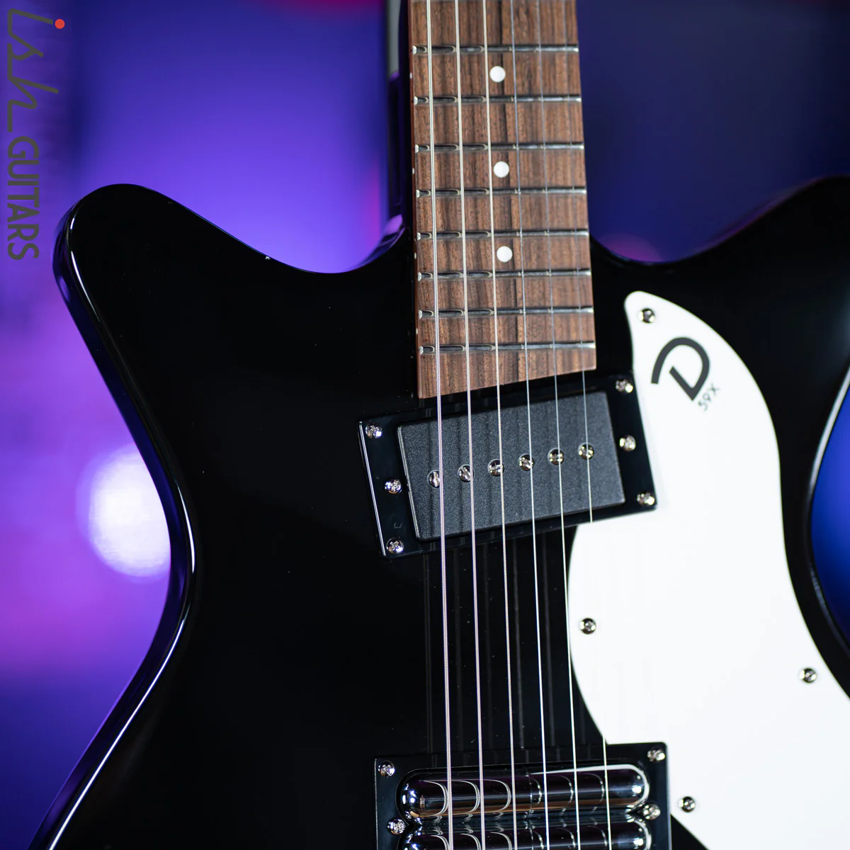 Danelectro '59X Black Electric Guitar - Image 3