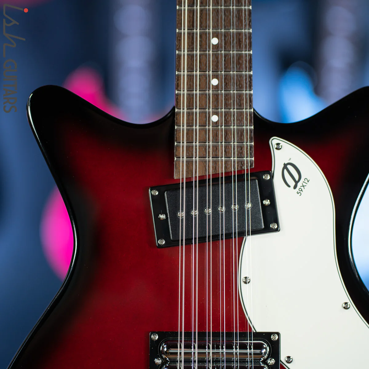 Danelectro 59x12 12-String Electric Guitar Red Burst - Image 3