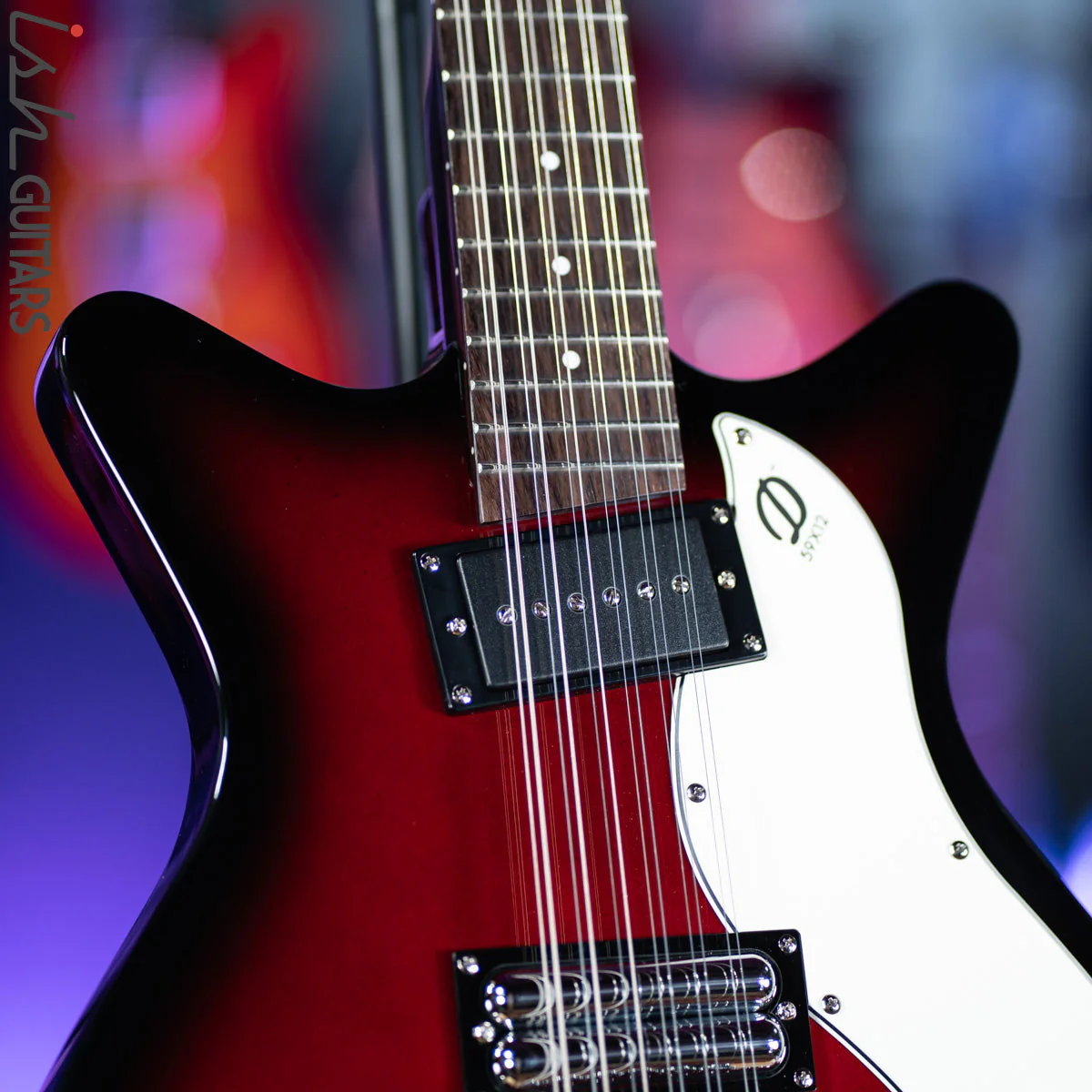 Danelectro 59x12 12-String Electric Guitar Red Burst - Image 3
