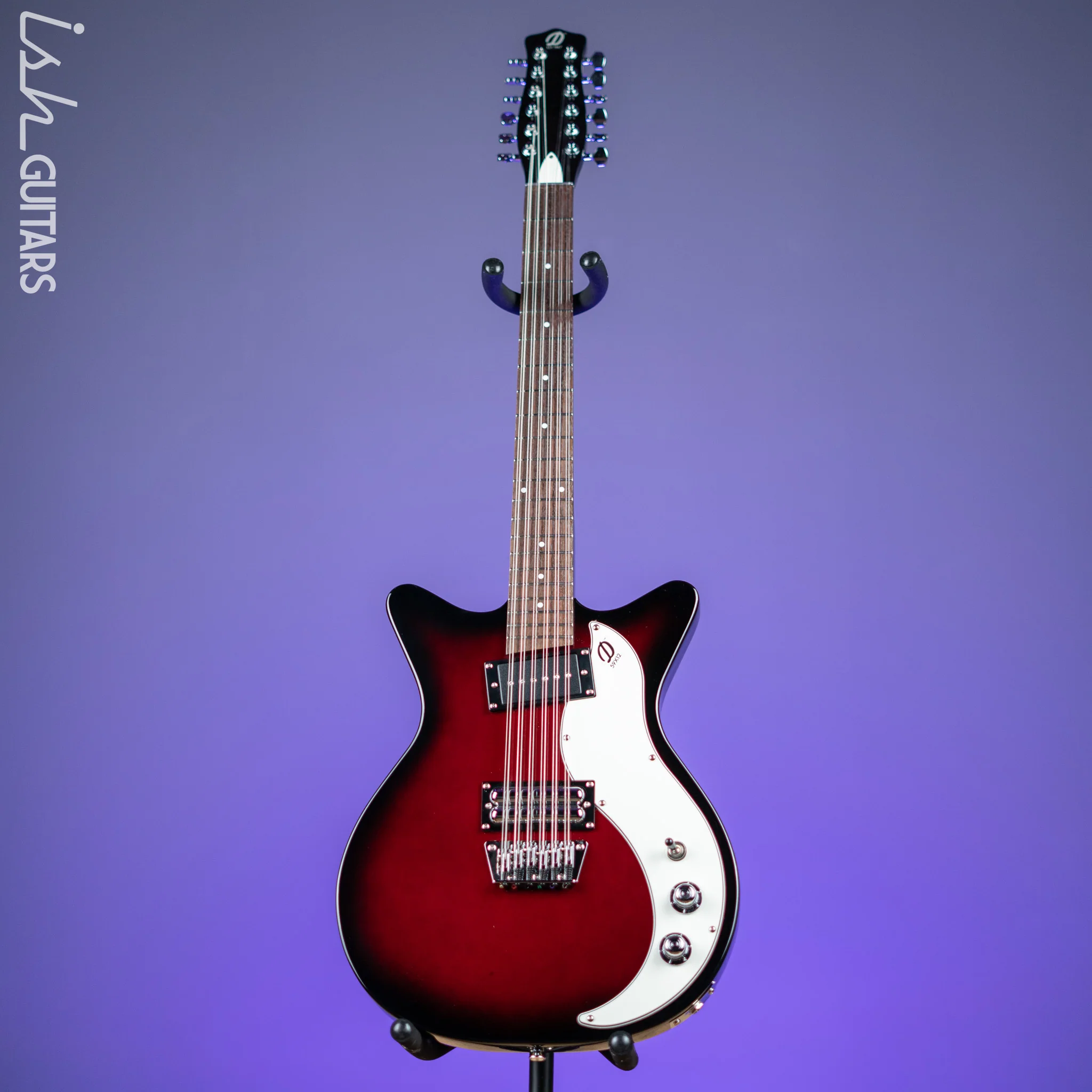 Danelectro 59x12 12-String Electric Guitar Red Burst Demo - Image 2