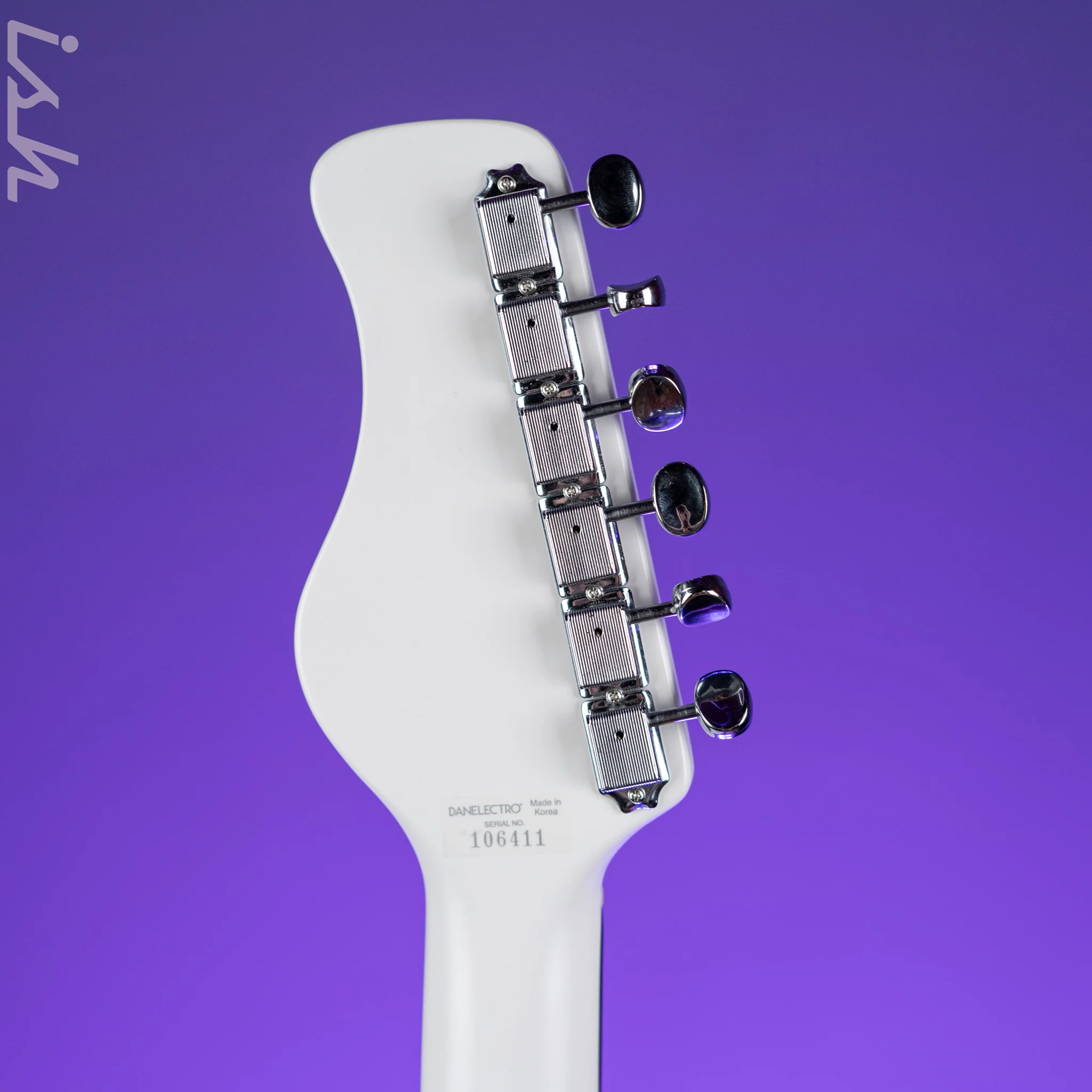 Danelectro Coral Sitar Reissue Guitar White Crackle - Image 10