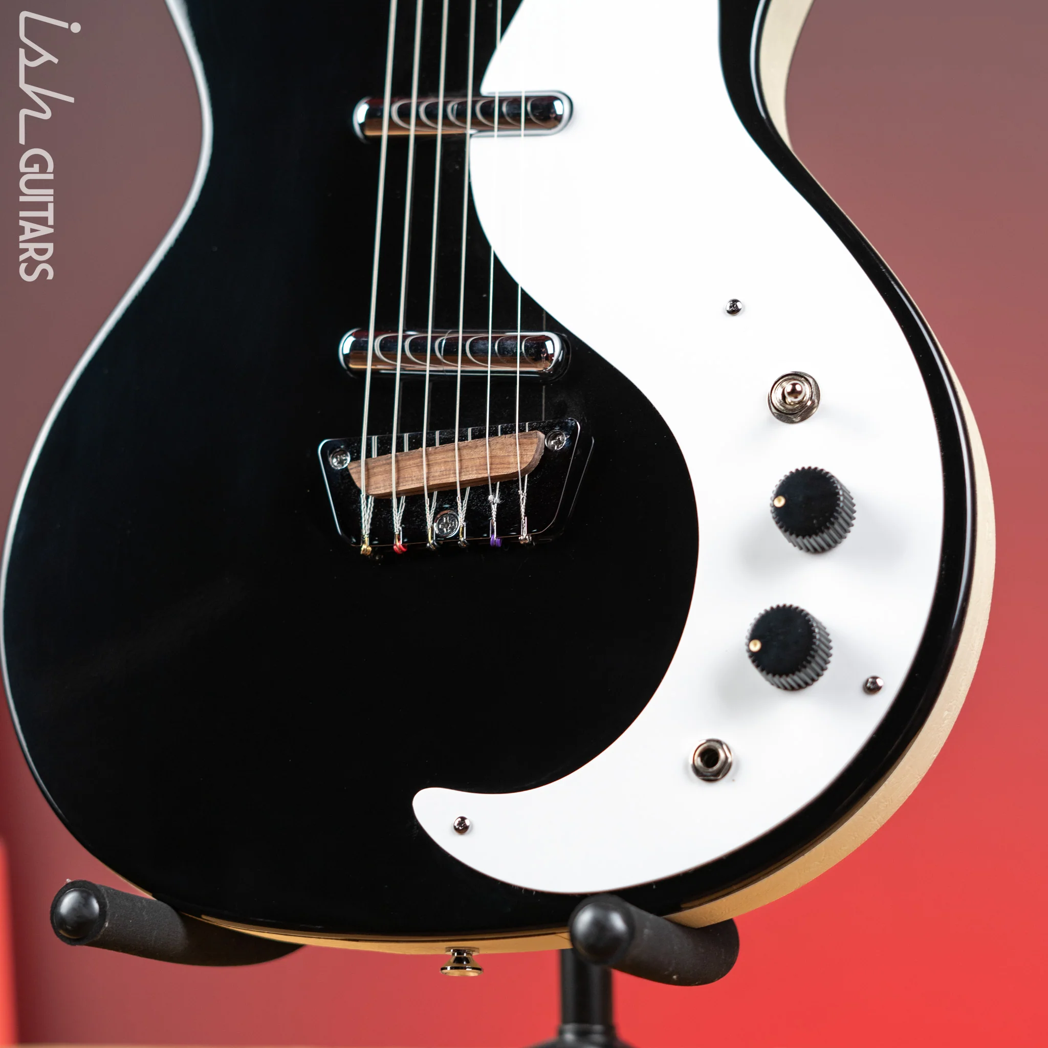 Danelectro Stock '59 Electric Guitar Black - Image 4