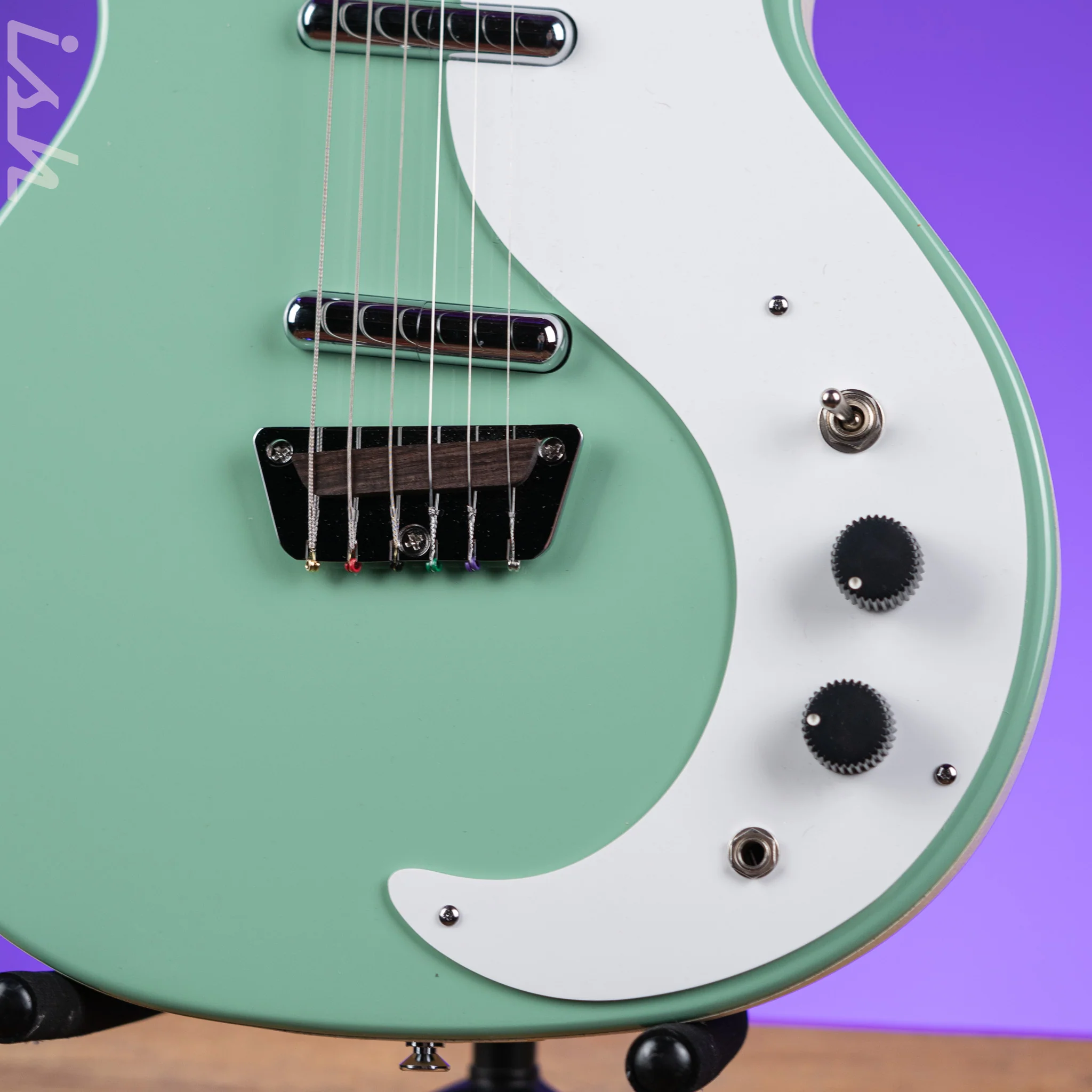 Danelectro Stock '59 Electric Guitar Vintage Aqua - Image 4