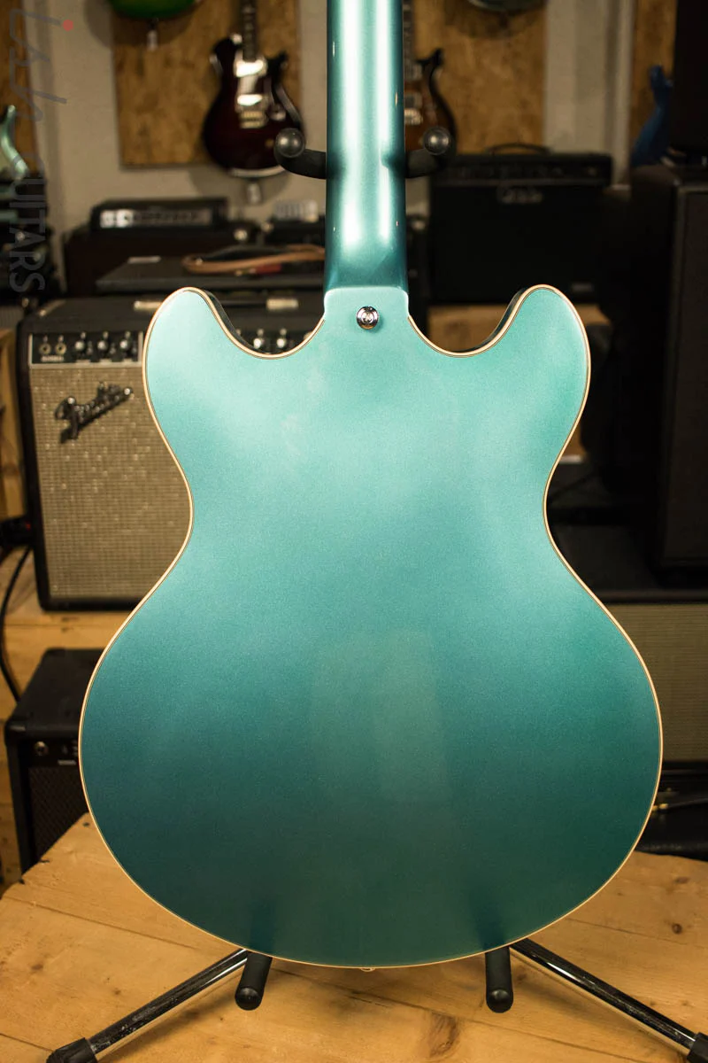 D'angelico Premier DC Ocean Turquoise Semi-Hollow Double Cutaway Electric Guitar - Image 7