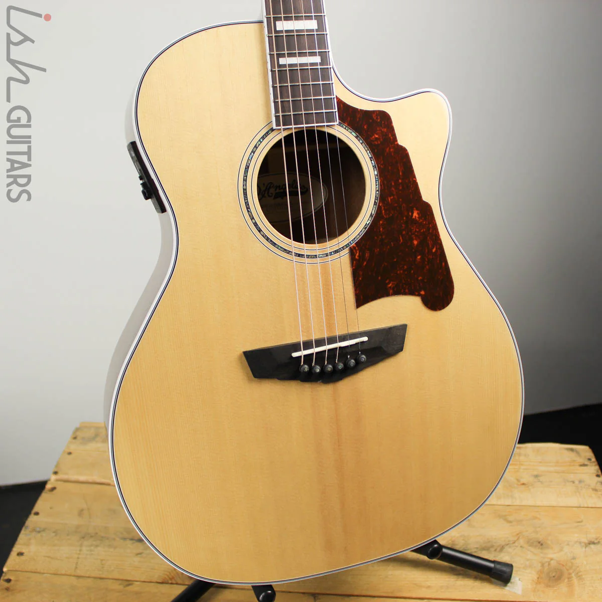 D'angelico Premier Gramercy Natural Acoustic Electric Guitar DAPG200 Natural