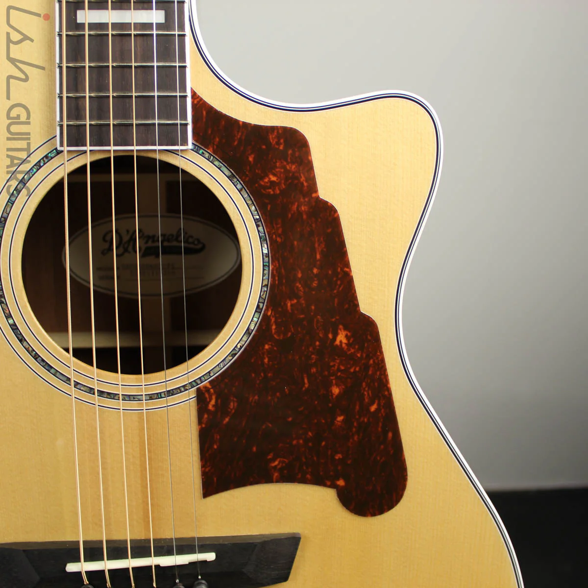 D'angelico Premier Gramercy Natural Acoustic Electric Guitar DAPG200 Natural - Image 3
