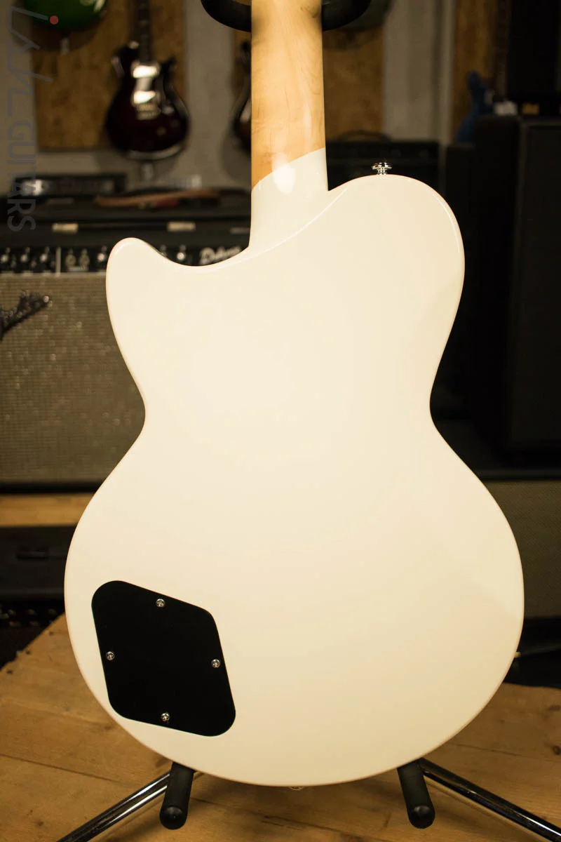 D'Angelico Premier Series Atlantic Electric Guitar with Stopbar Tailpiece Antique White - Image 7