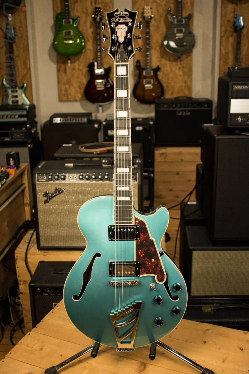 D'Angelico Premier Series SS Semi-Hollowbody Electric Guitar with Stairstep Tailpiece Ocean Turquoise - Image 2