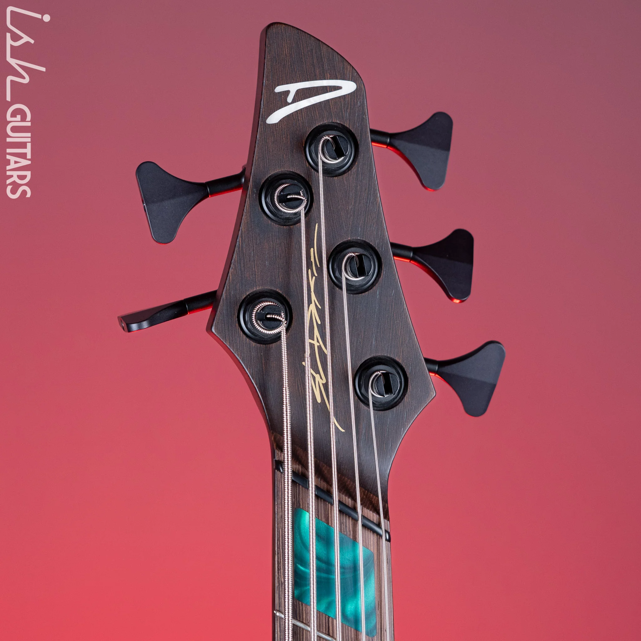 Dingwall ABZ 5-String Bass Black with Green Ceruse Satin - Image 6