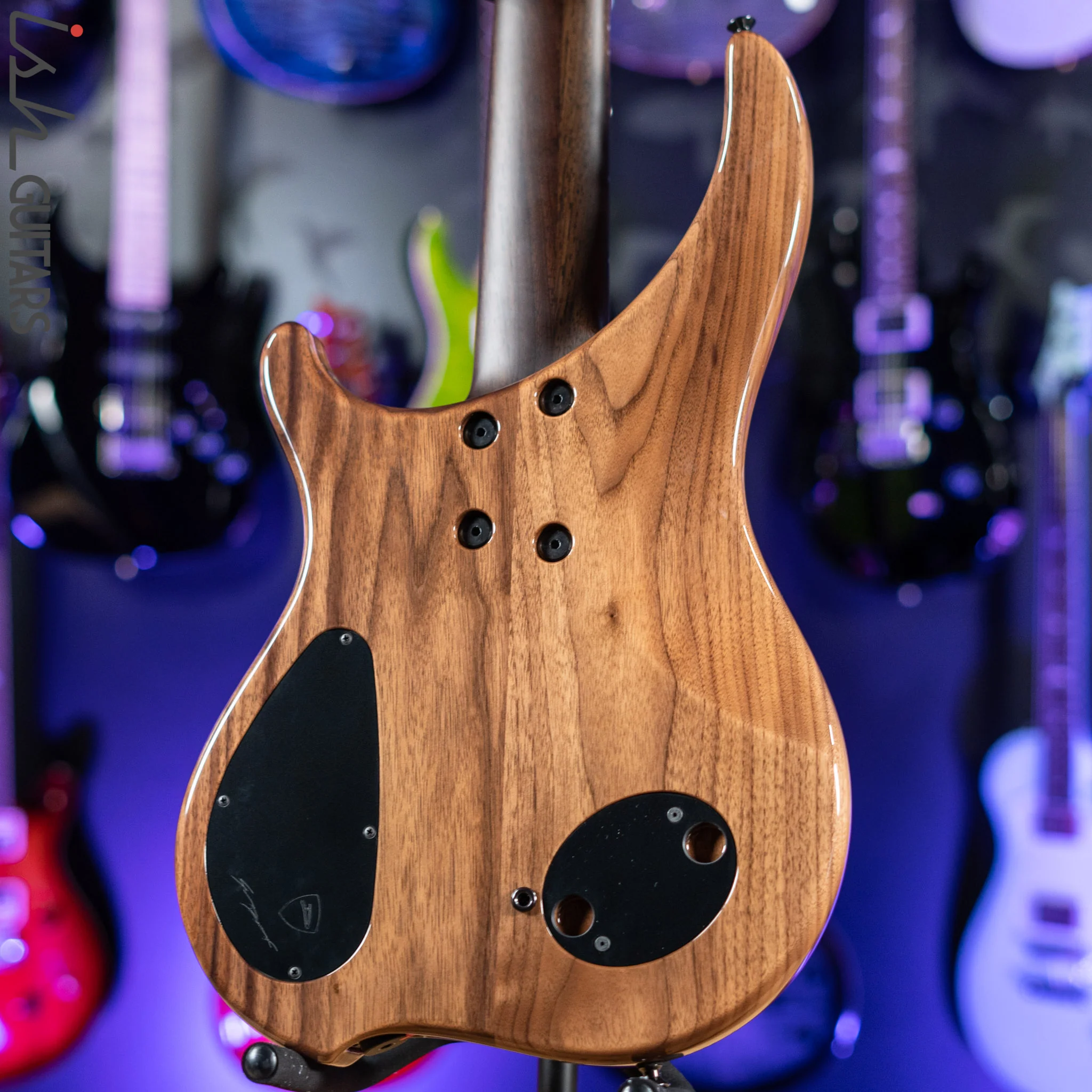Dingwall Afterburner II Semi-Hollow 5-String Bass Figured Walnut Top Natural - Image 9