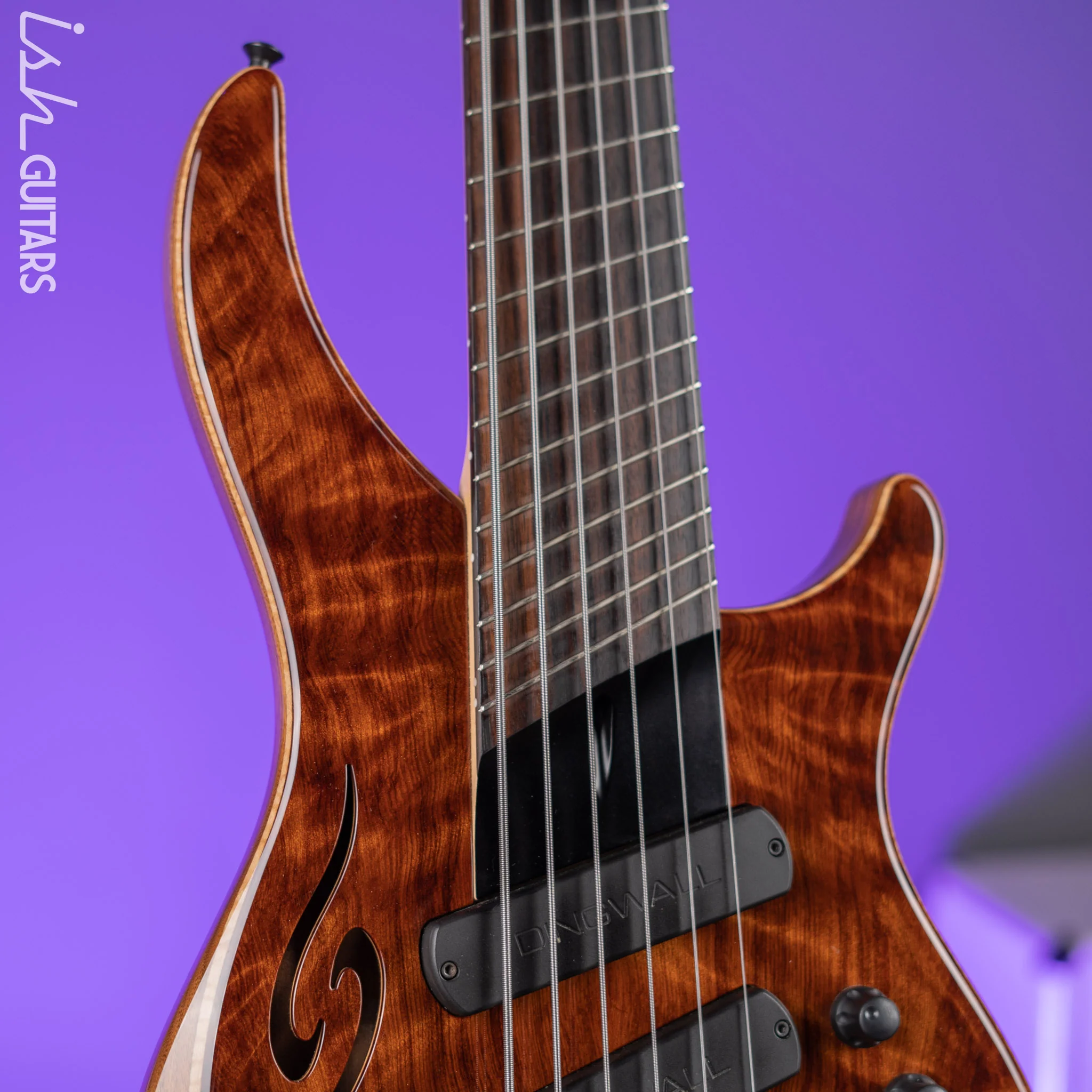 Dingwall Afterburner II Semi-Hollow 6-String Bass Natural - Image 3