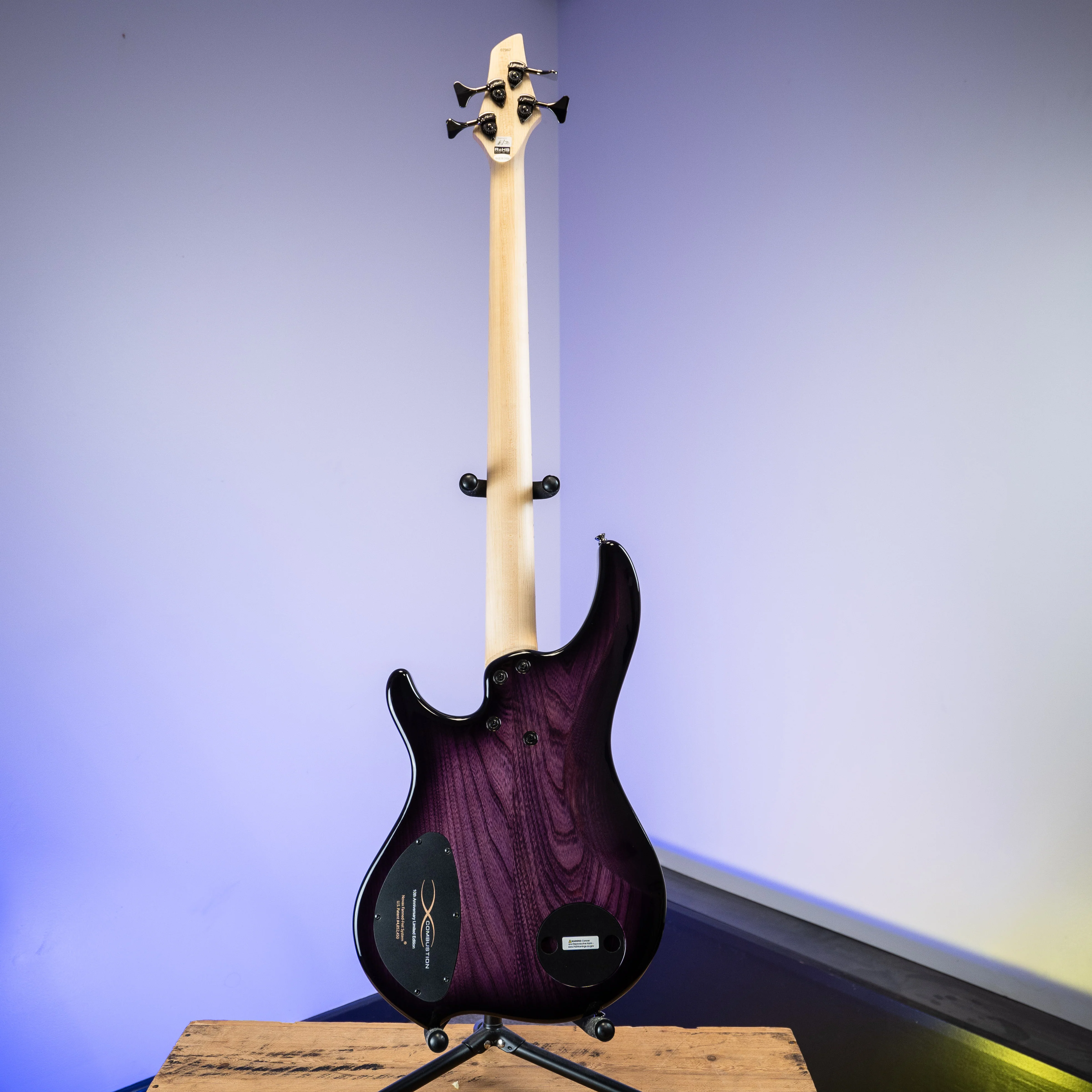Dingwall Combustion 10th Anniversary 4-String 3 PUP Amethystburst Maple Fretboard - Image 8
