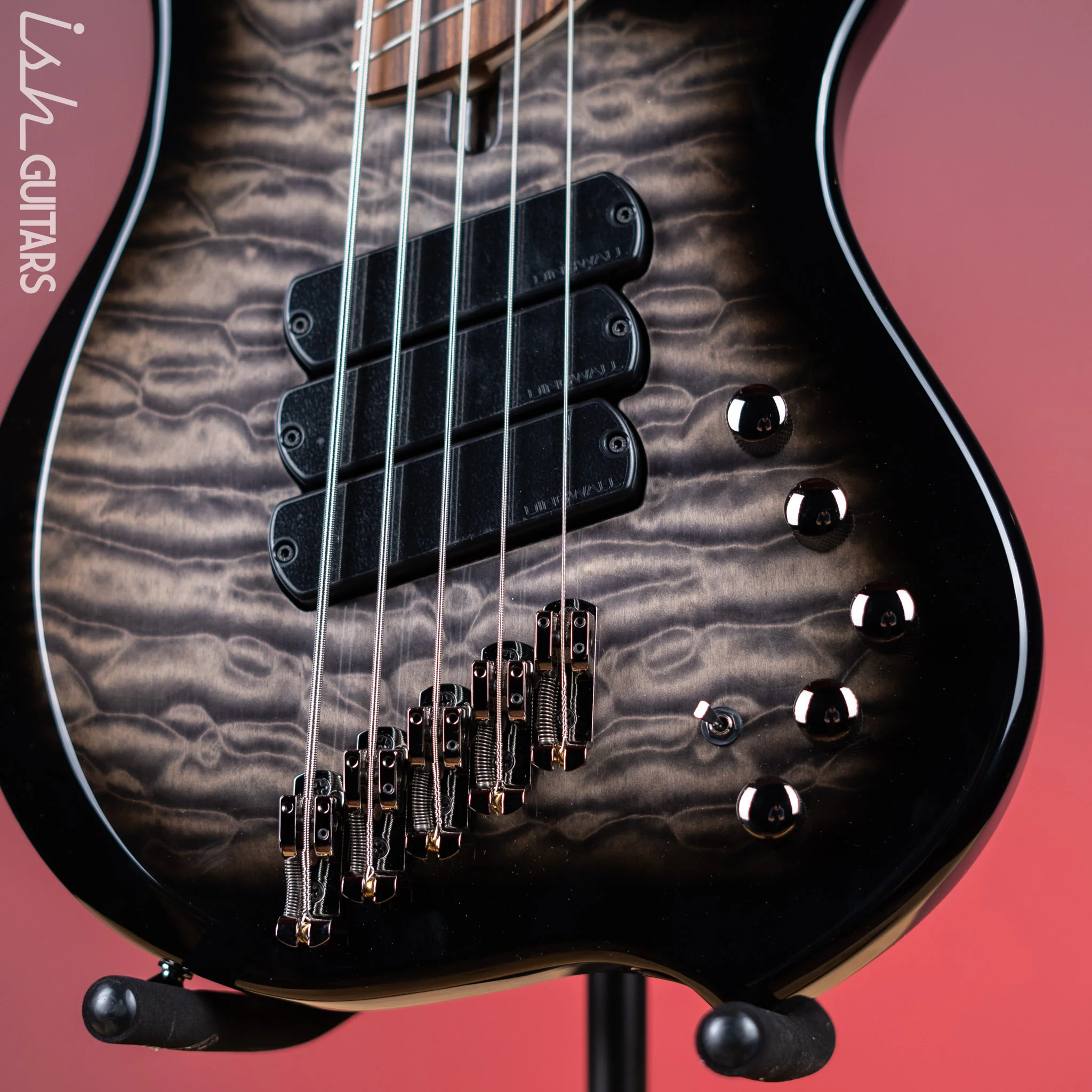 Dingwall Combustion 5-String Bass 2-Tone Blackburst Gloss Pau Ferro Fretboard - Image 4