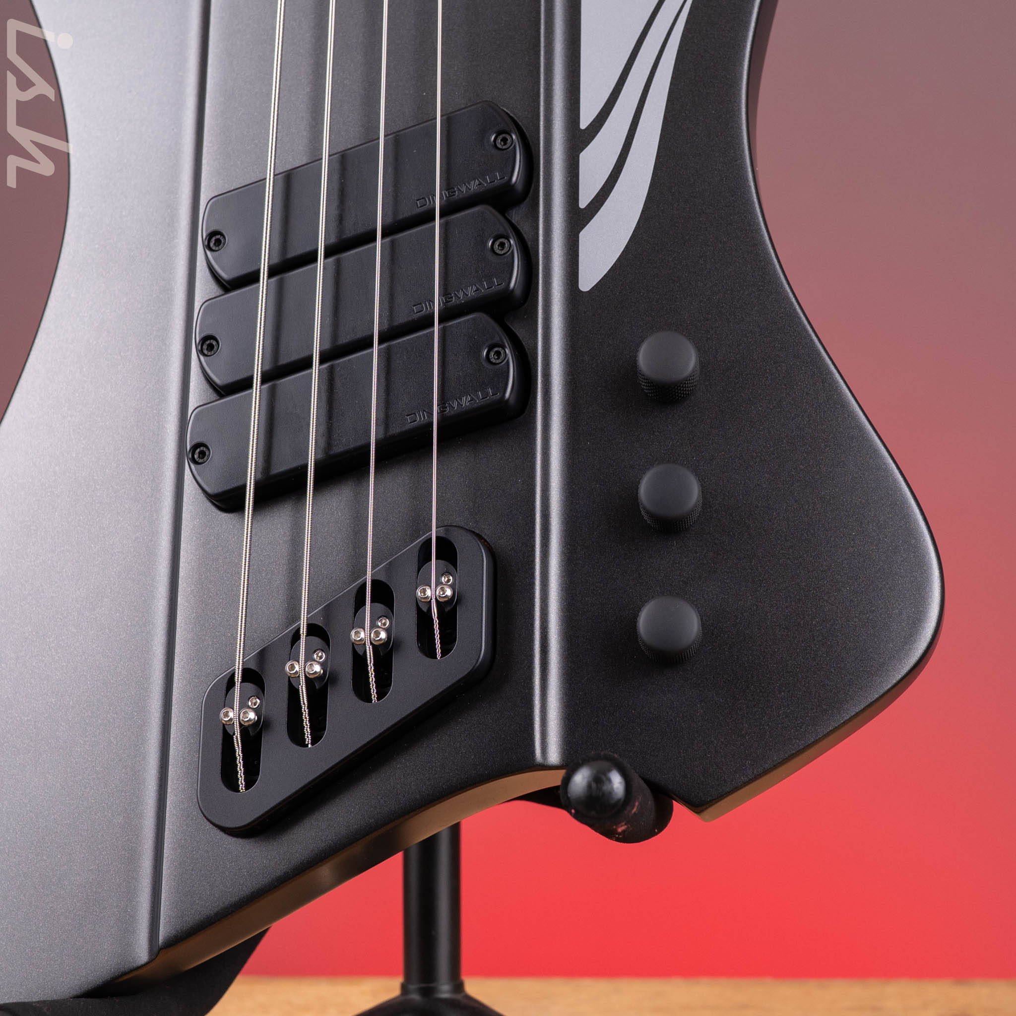 Dingwall D-Roc Standard 4-String Bass Matte Metallic Black - Image 5