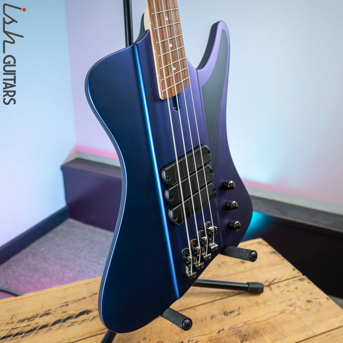 Dingwall D-ROC 4-String Standard Matte Blue to Purple Colorshift - Image 5