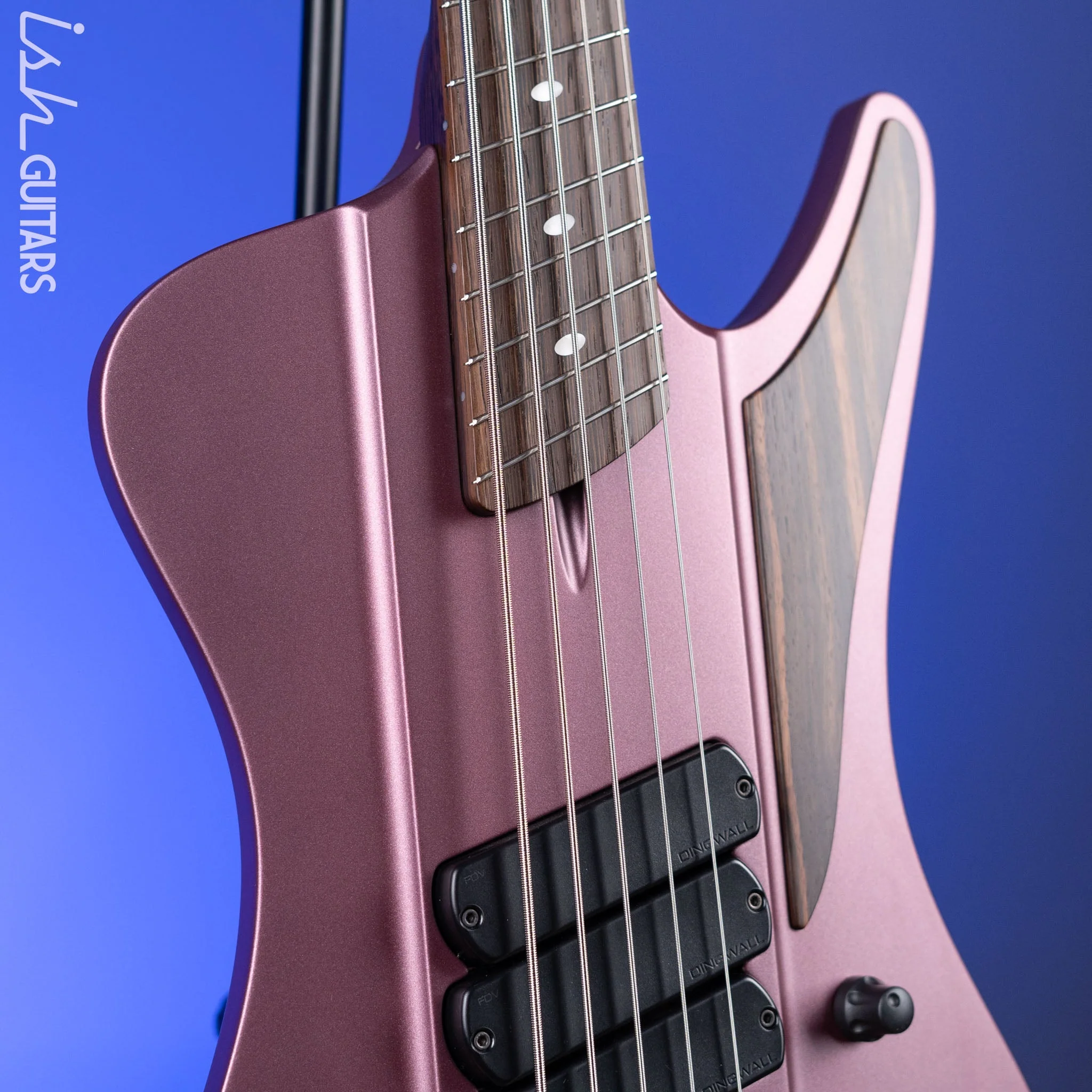 Dingwall D-Roc Custom 5-String Bass Guitar Burgundy Mist Metallic - Image 3