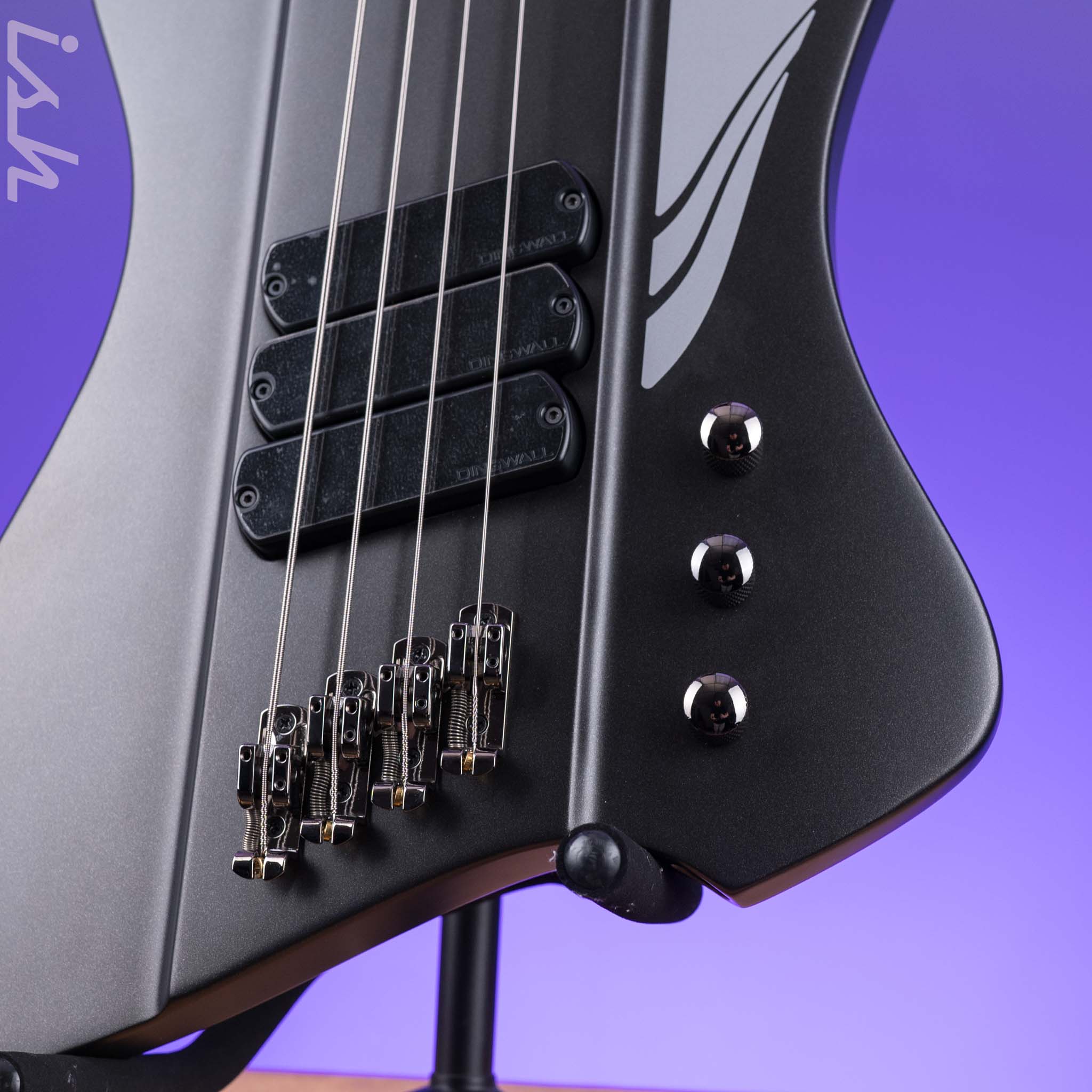 Dingwall D-Roc Standard 4-String Bass Matte Metallic Black - Image 4