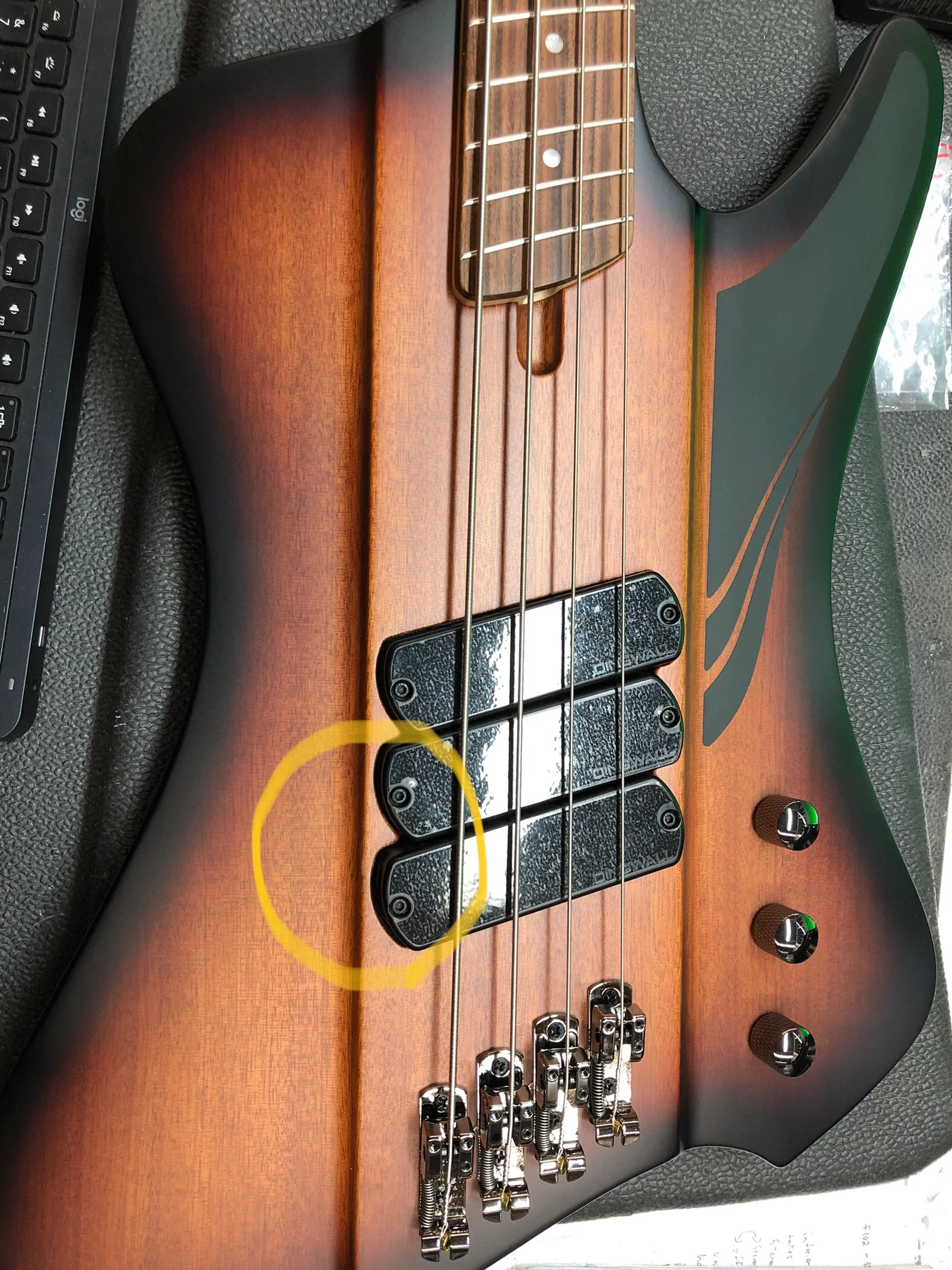 Dingwall D-Roc Standard 4-String Bass Matte Vintageburst B-Stock - Image 6