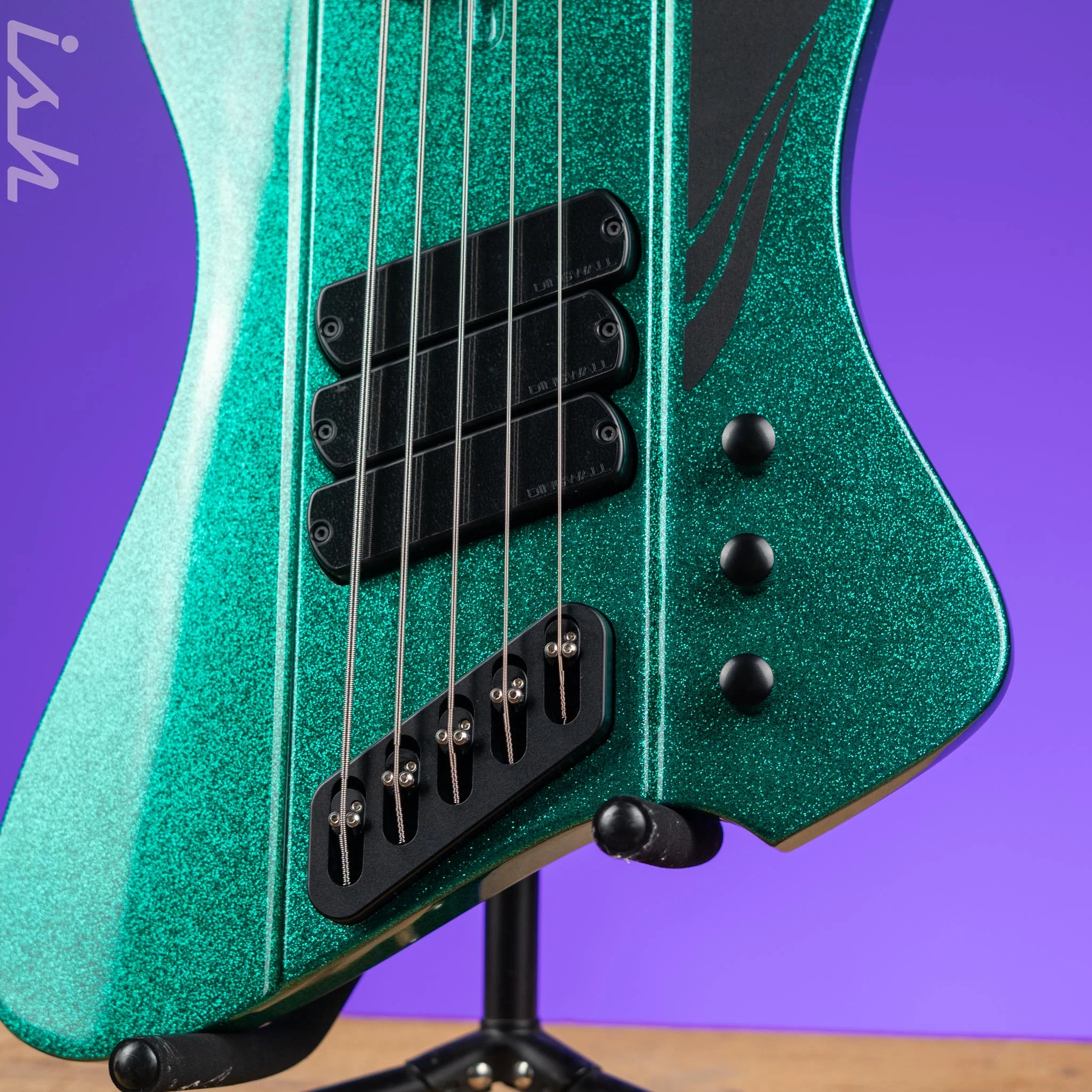 Dingwall D-Roc Standard 5-String Bass Aquamarine Metalflake Gloss - Image 4