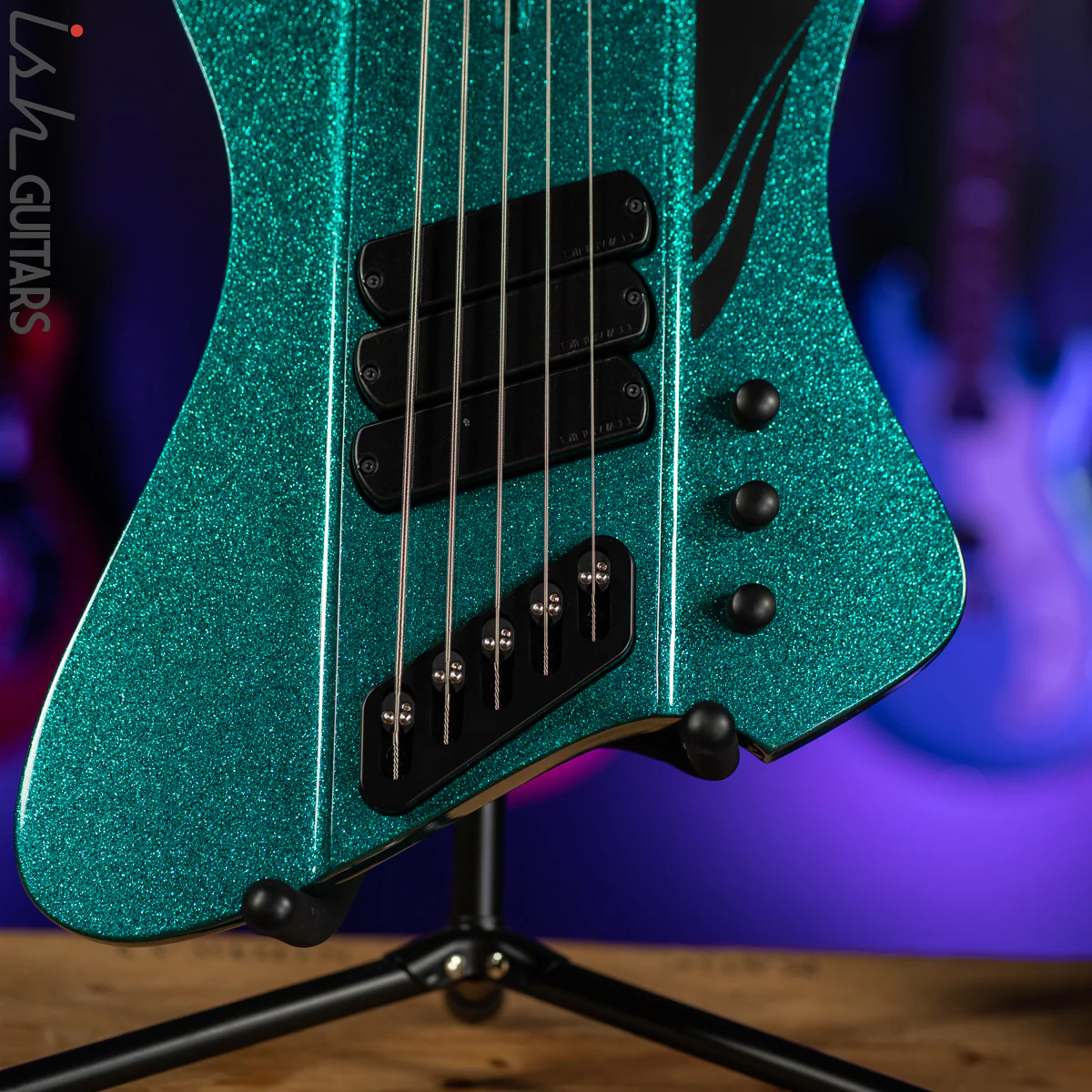 Dingwall D-Roc Standard 5-String Bass Gloss Aquamarine Metalflake - Image 4