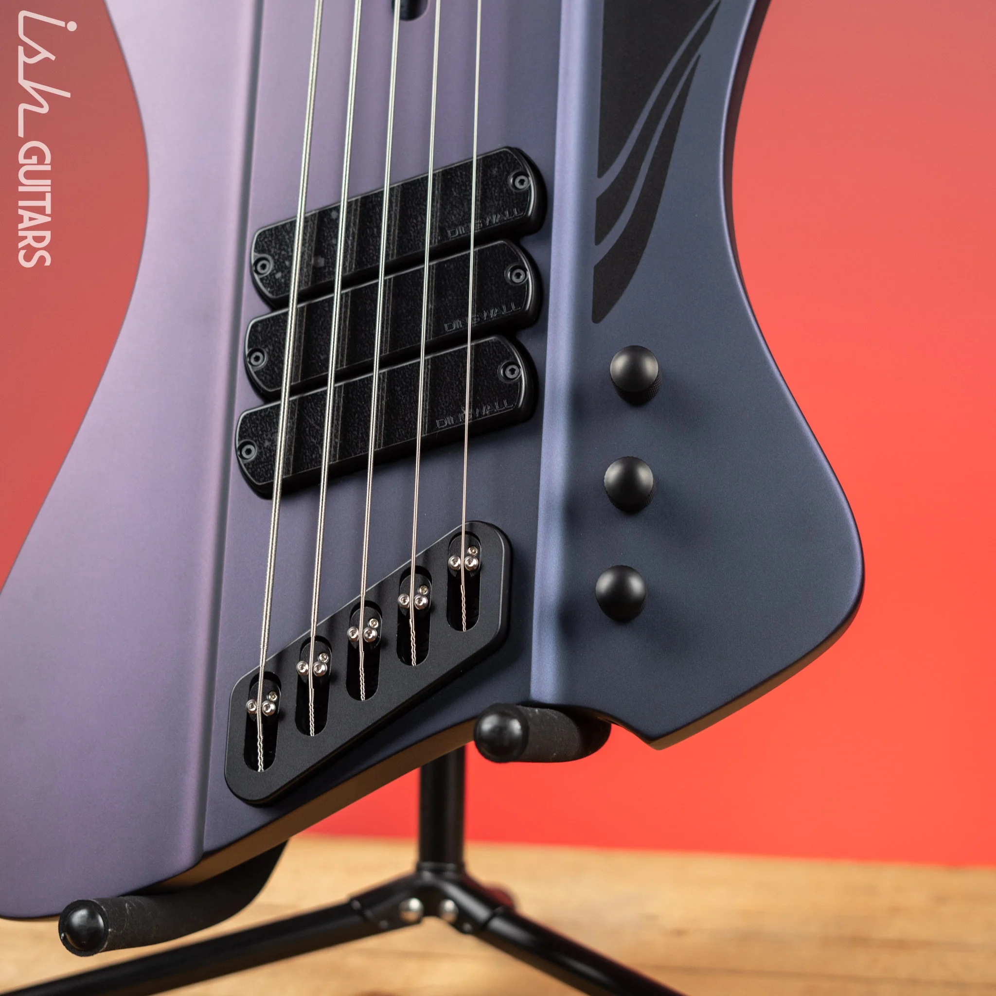 Dingwall D-Roc Standard 5-String Bass Matte Blue to Purple Colorshift - Image 4