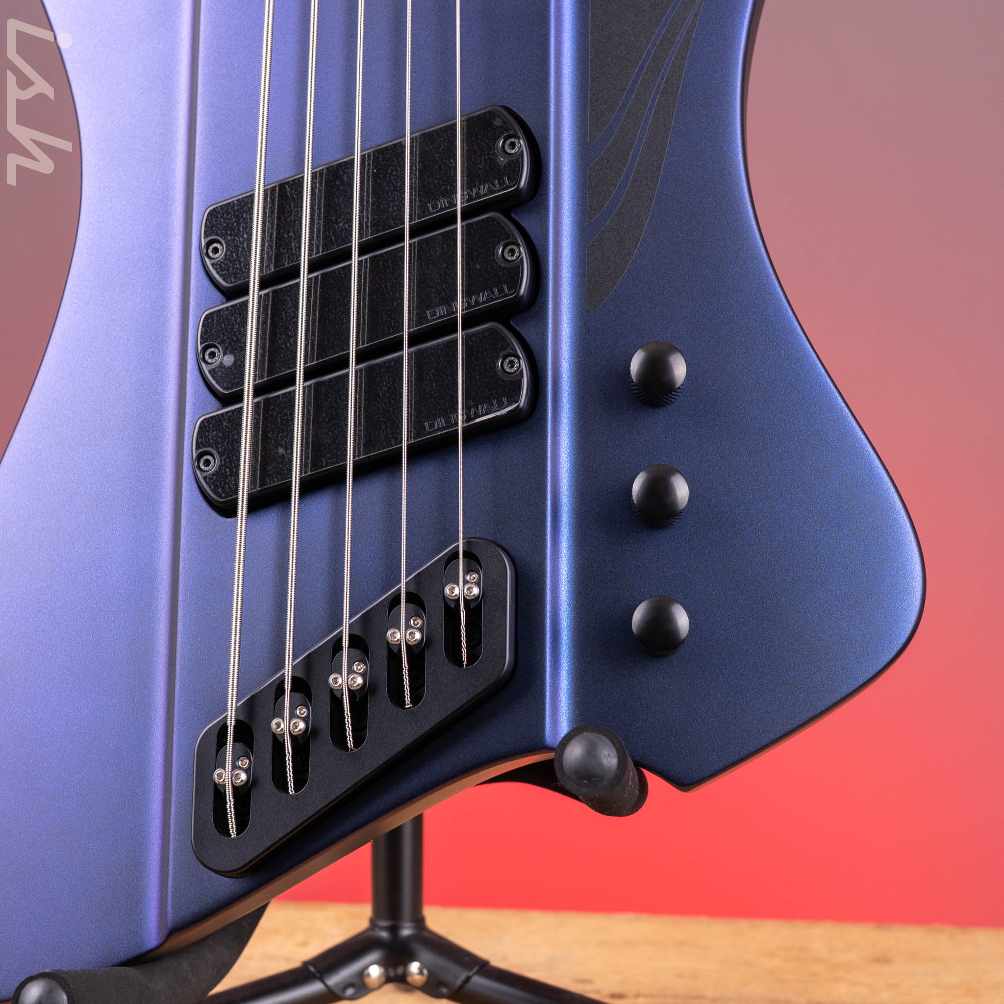 Dingwall D-Roc Standard 5-String Bass Matte Blue to Purple Colorshift B-Stock - Image 5