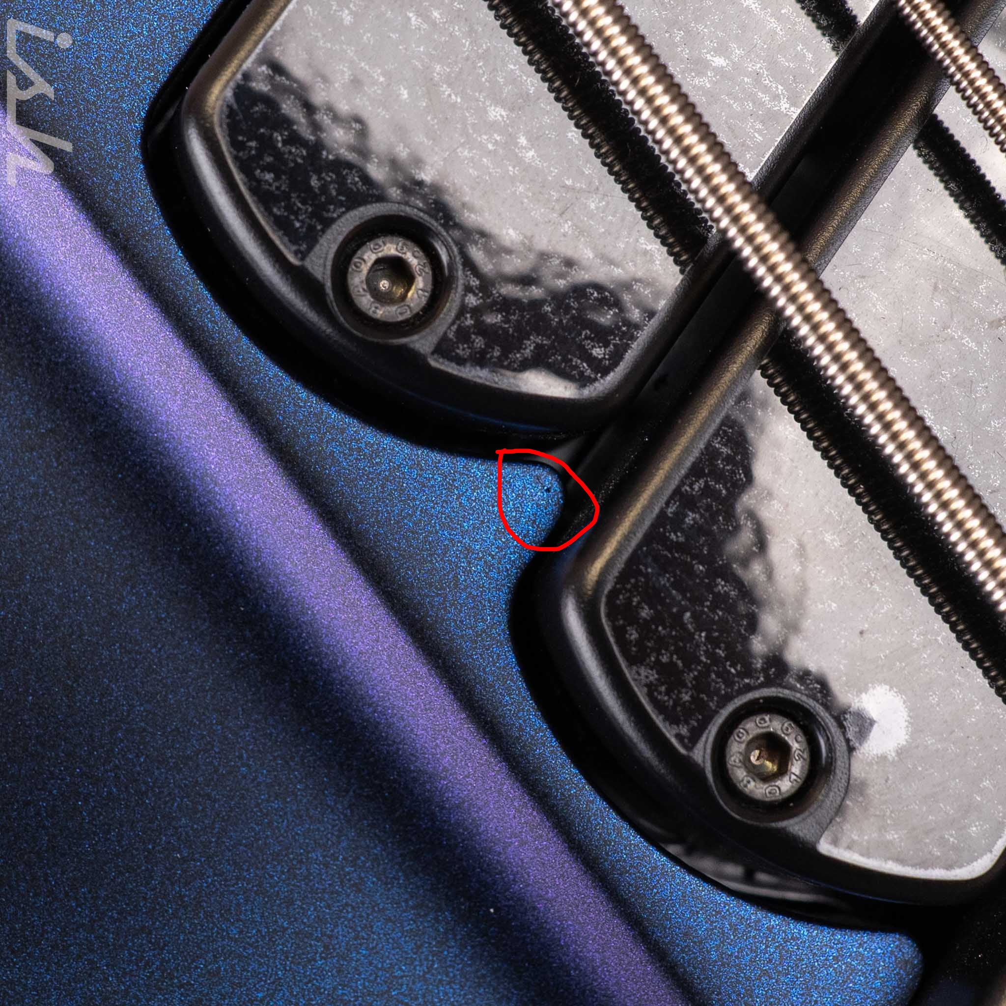 Dingwall D-Roc Standard 5-String Bass Matte Blue to Purple Colorshift B-Stock - Image 6