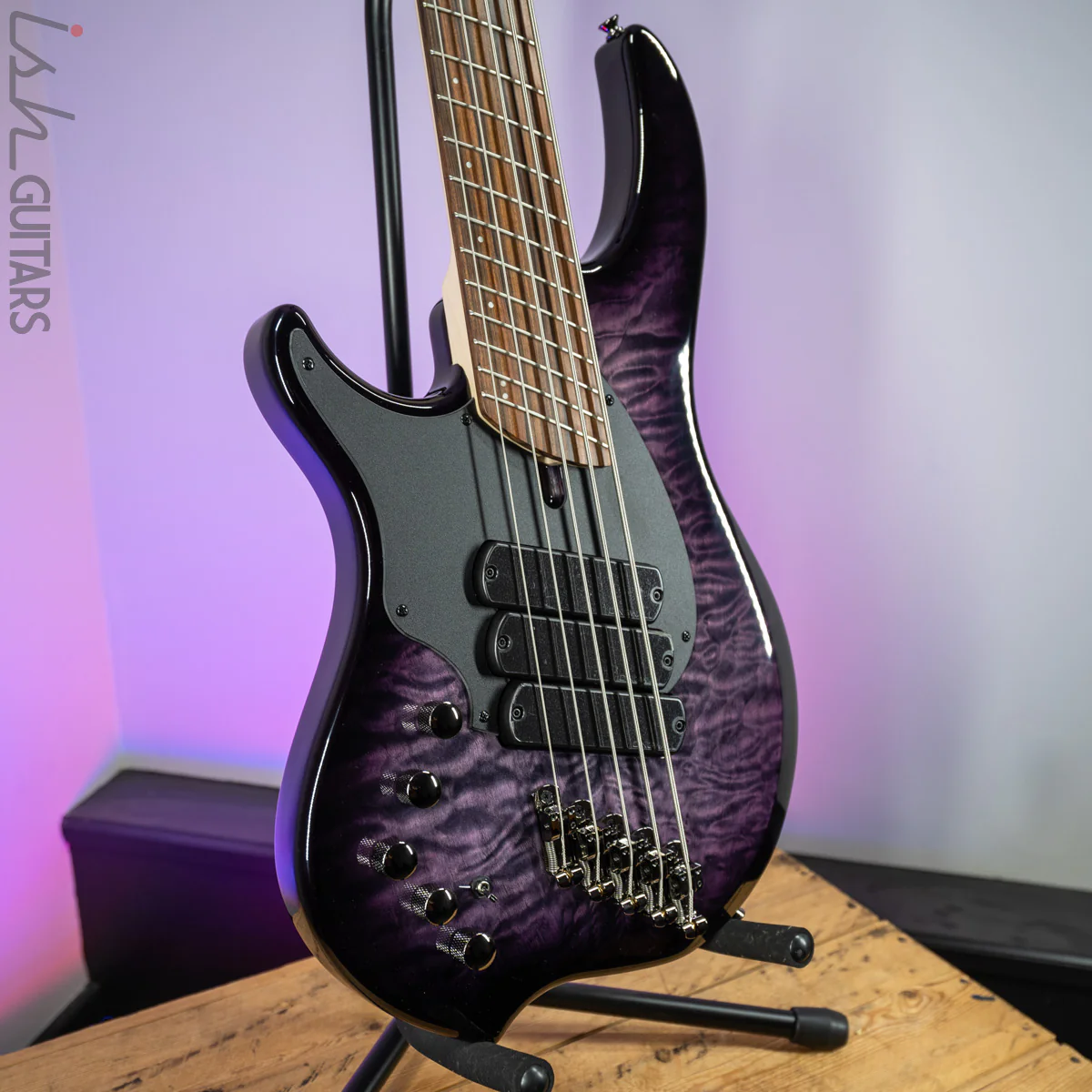 Dingwall 10th Anniversary Combustion LEFT HANDED 5-String 3 PUP Amethystburst Pau Ferro Fretboard - Image 4