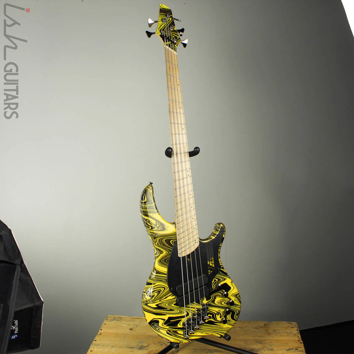 Dingwall Combustion NG-2 5-String Multiscale Bass Ferrari Yellow Swirl Finish - Image 2