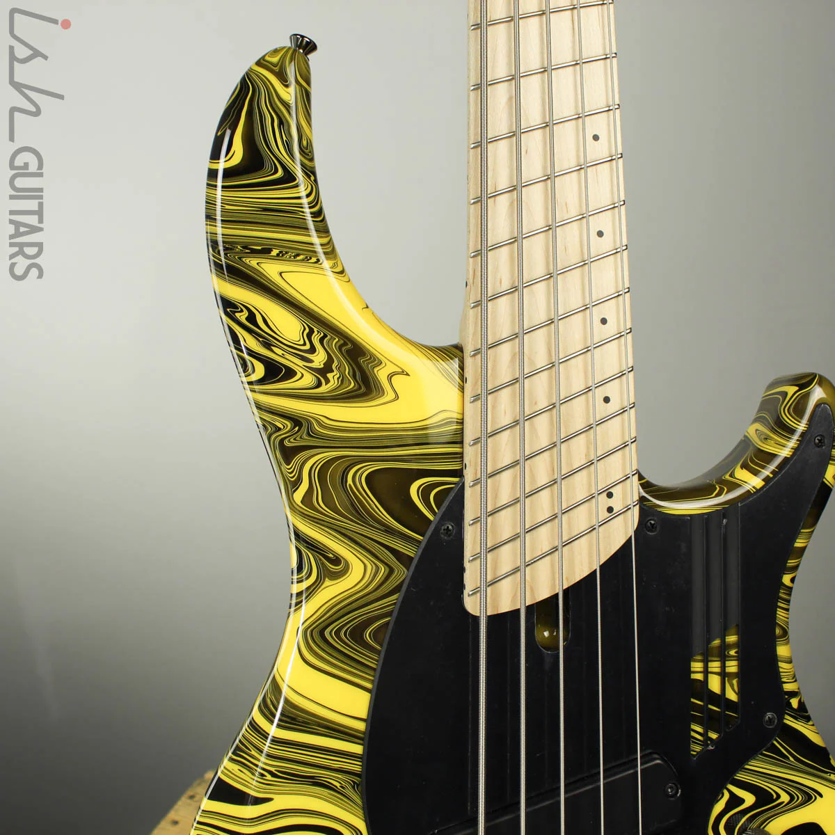 Dingwall Combustion NG-2 5-String Multiscale Bass Ferrari Yellow Swirl Finish - Image 3