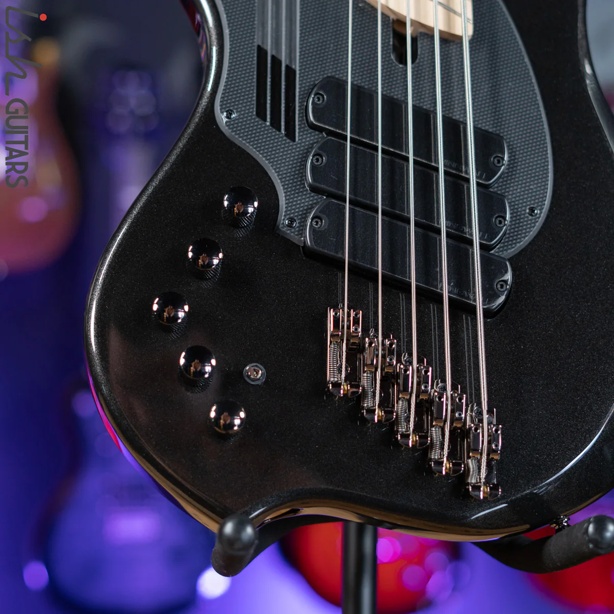 Dingwall NG-3 5-String Left Hand Bass Metallic Black Gloss - Image 3