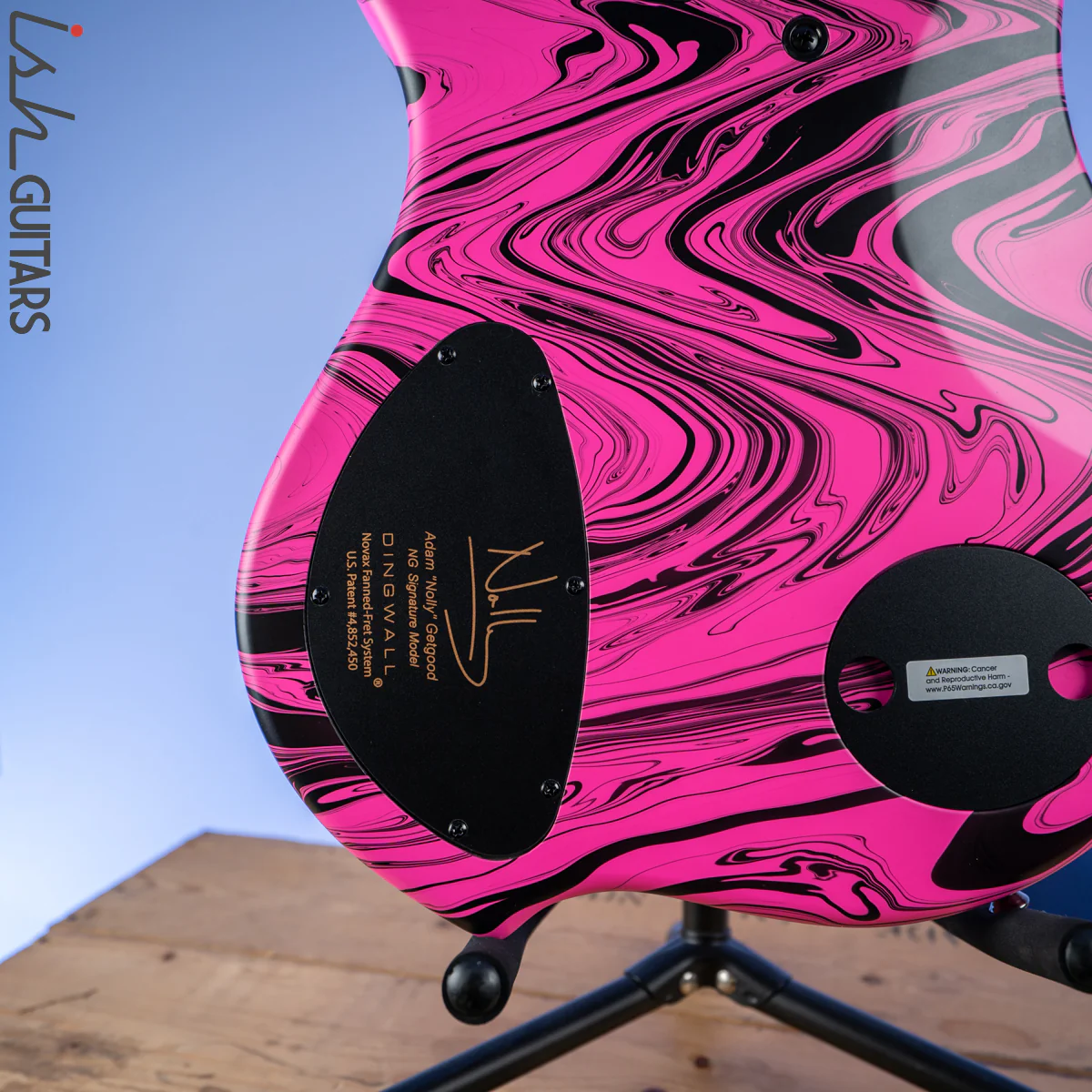 Dingwall NG-3 Matte Pink Swirl 5-String Bass - Image 9