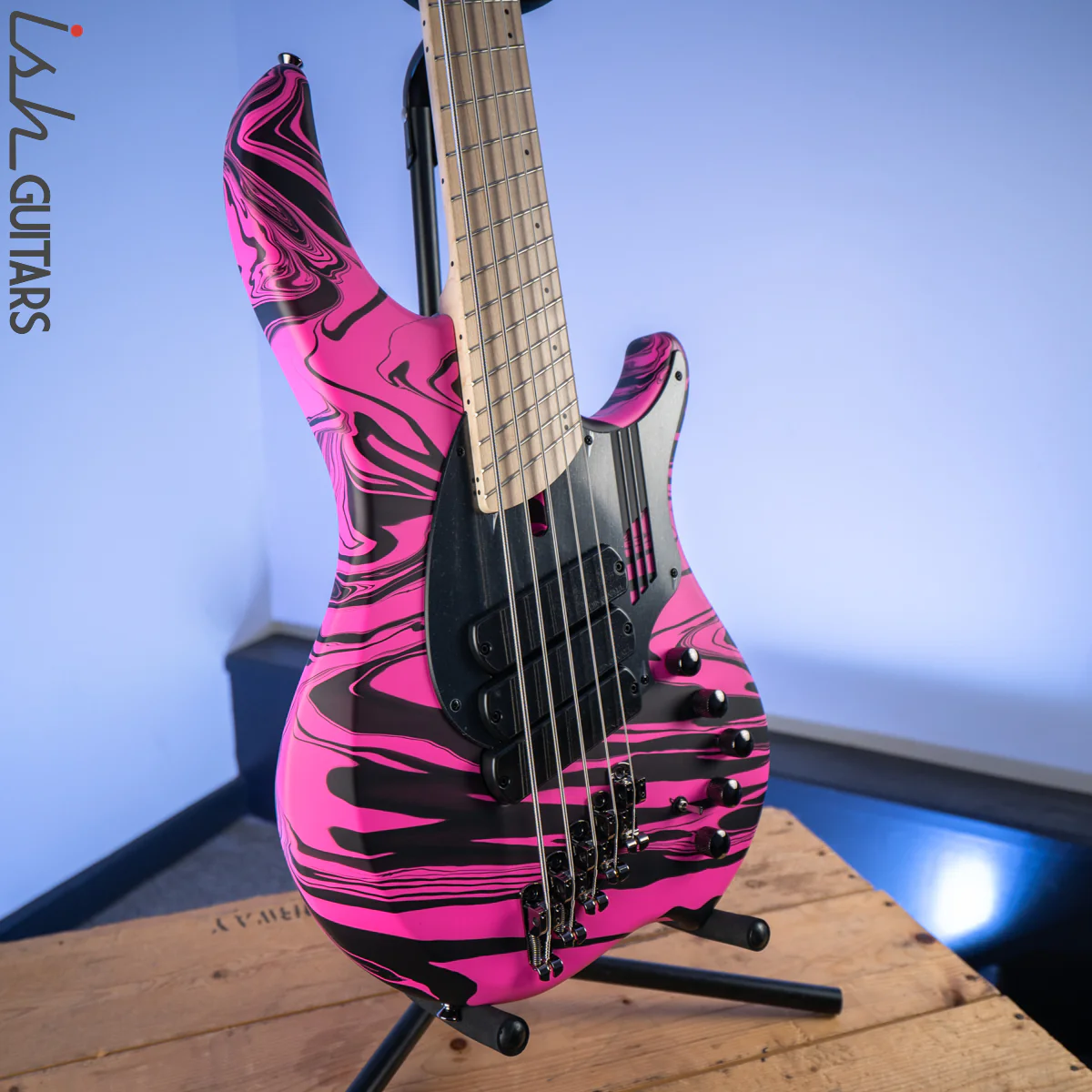 Dingwall NG-3 Matte Pink Swirl 5-String Bass - Image 5
