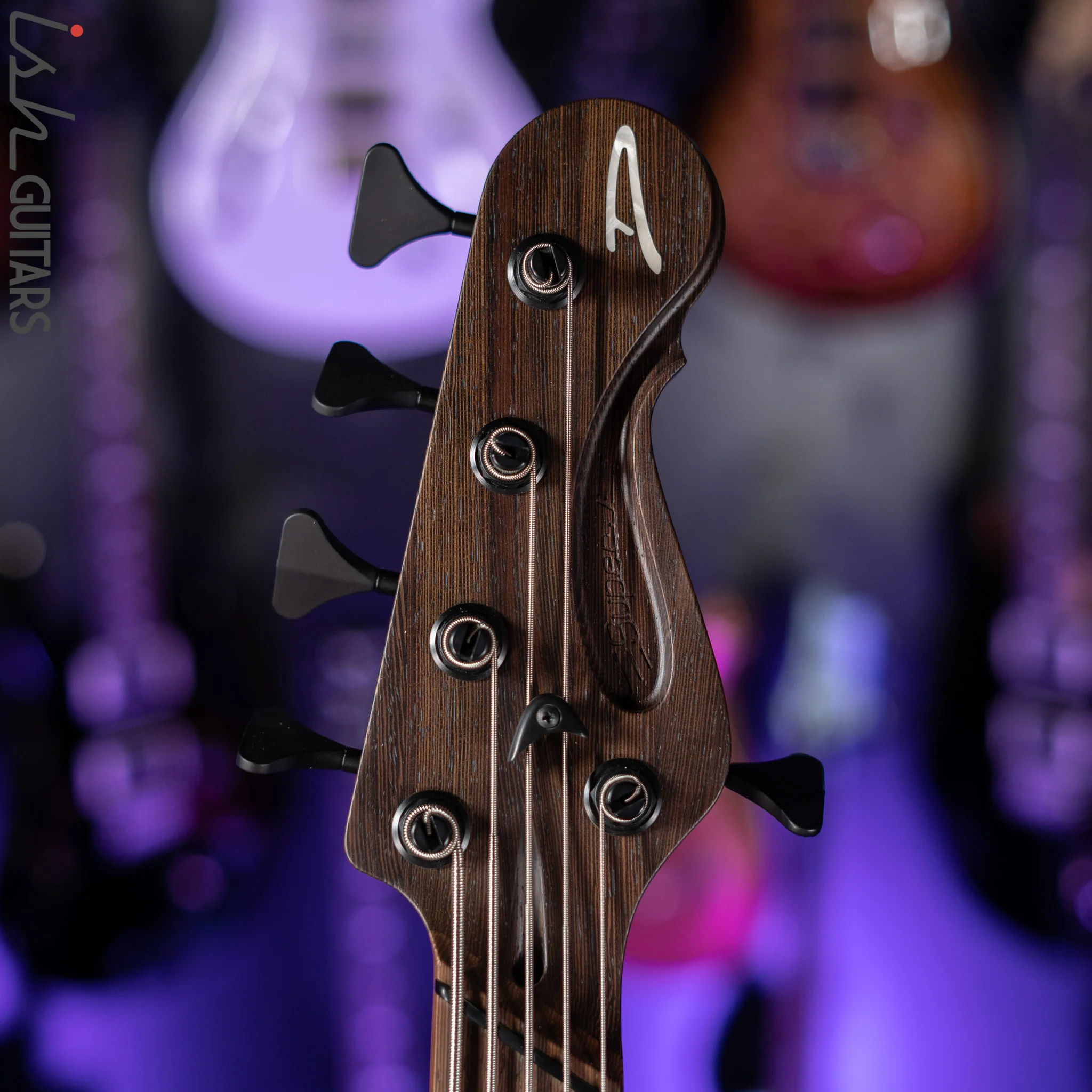 Dingwall Super-J 5-String Bass Satin Black with Green Ceruse - Image 5
