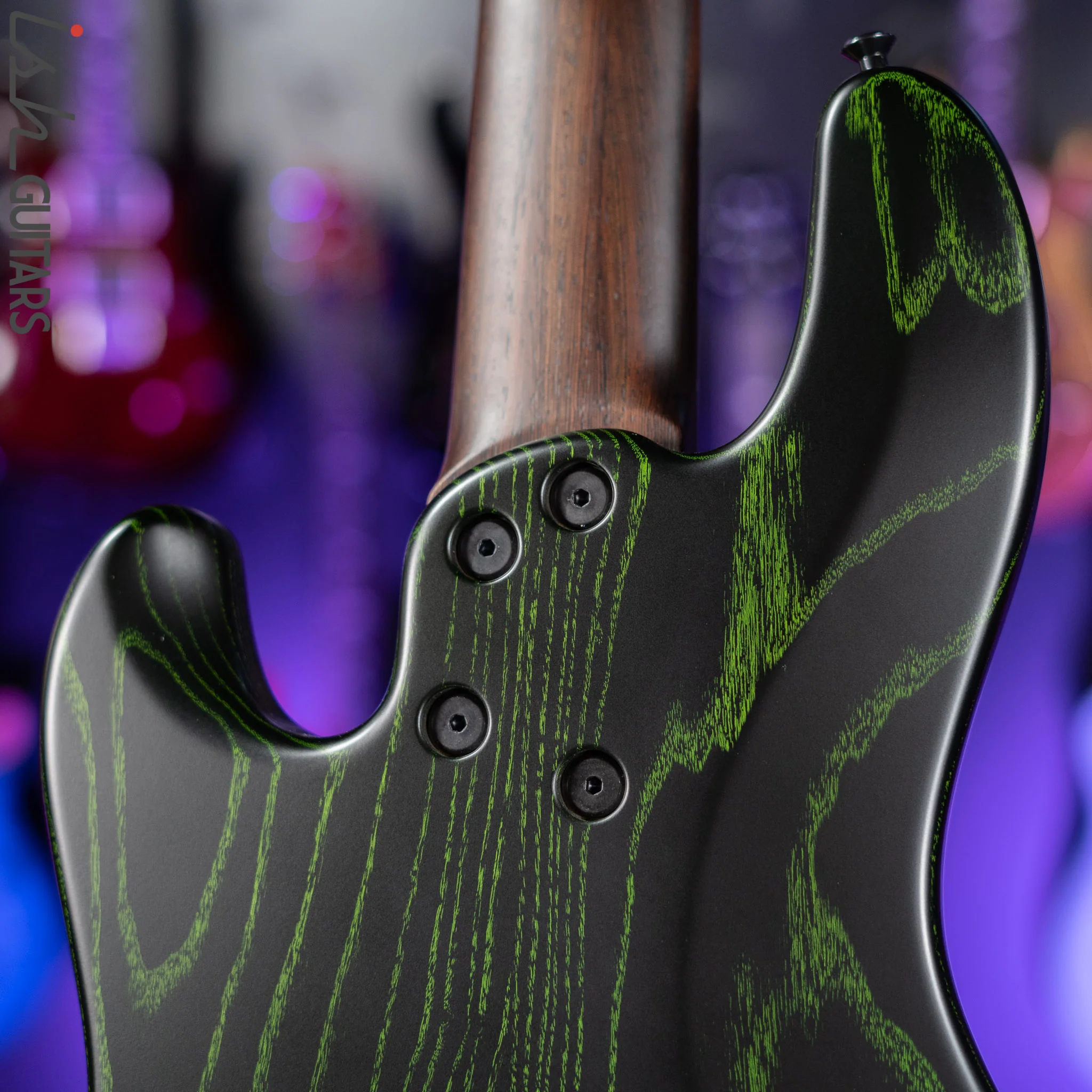 Dingwall Super-J 5-String Bass Satin Black with Green Ceruse - Image 8