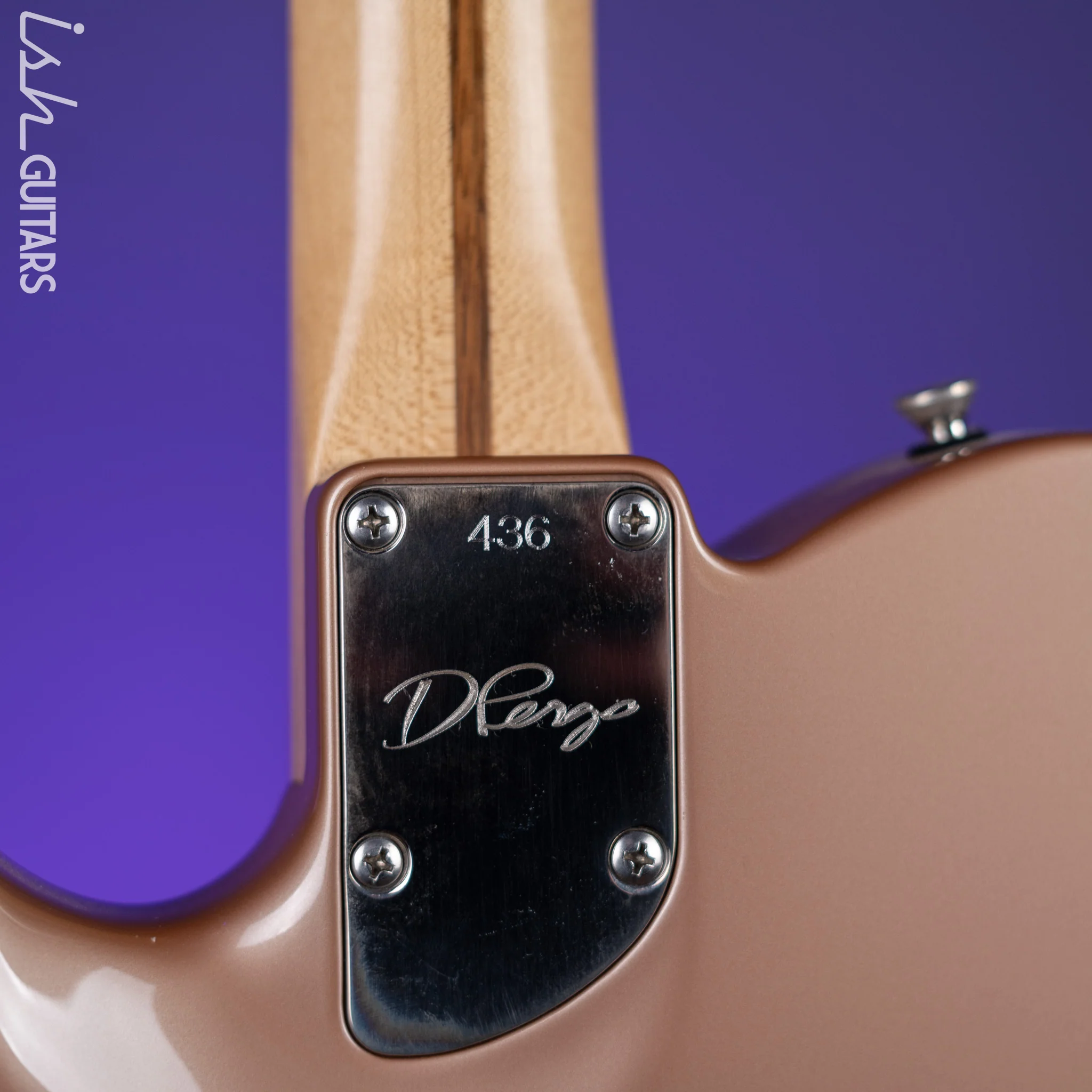2012 D'Pergo Semi-Hollow Limited Aged Bakersfield Tele Calais Coral - Image 12